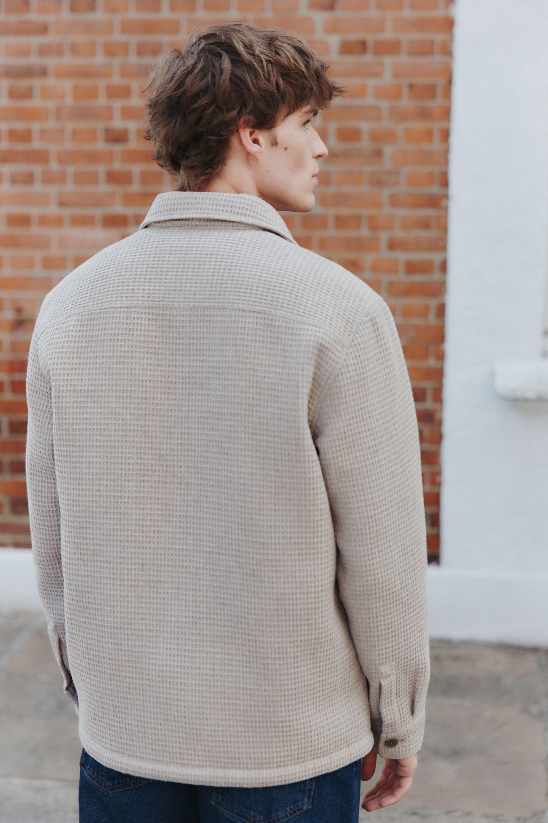 Next Hemdjacke Hemdjacke mit Waffelstruktur und Borgfutter (1-St) günstig online kaufen