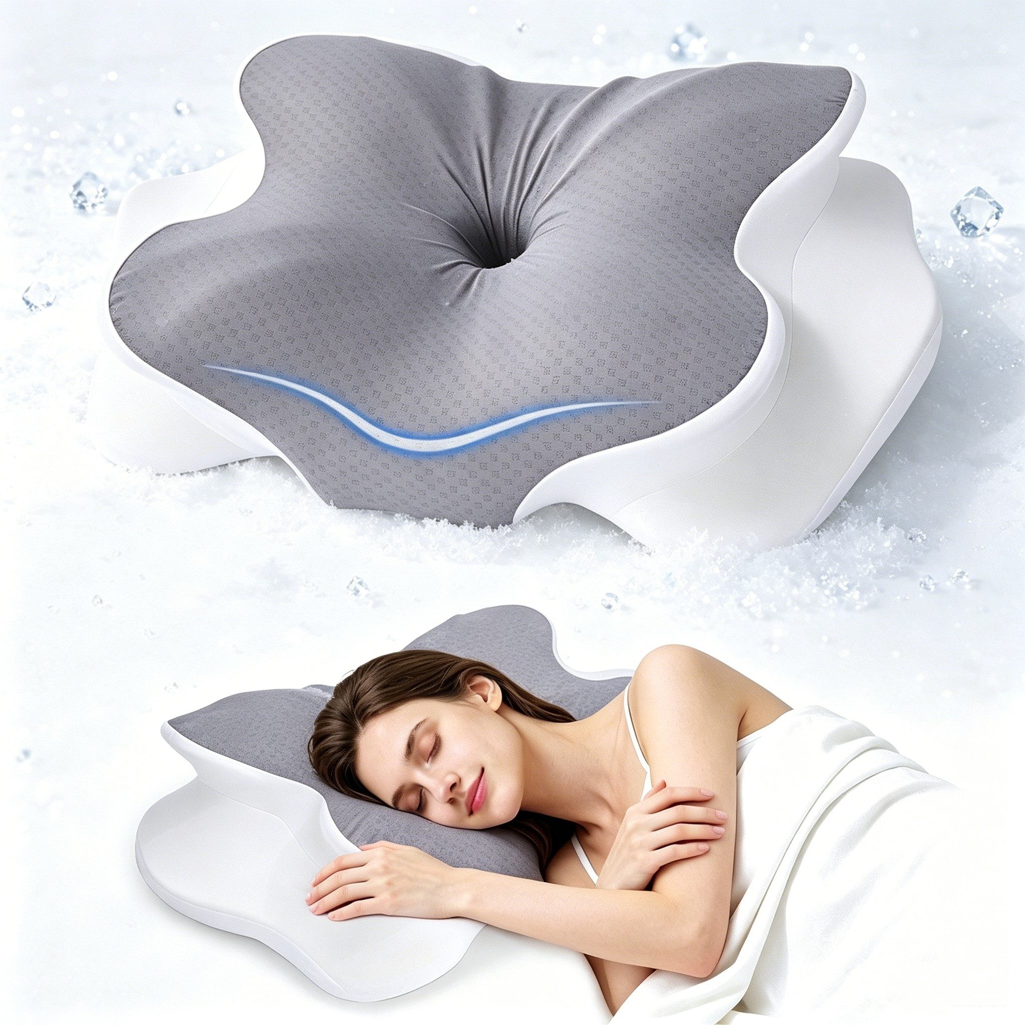 Nackenstützkissen Nackenkissen orthopädisches kissen kühlend ergonomisches kopfkissen