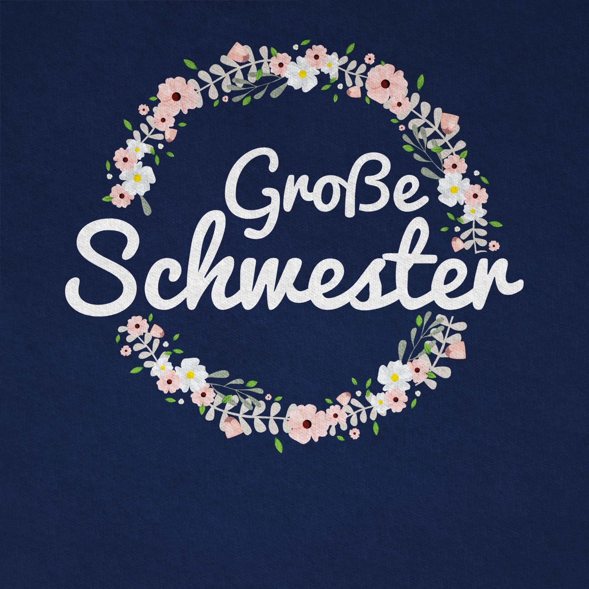 Shirtracer Bruder 3 und Schwester Geschenk I Dunkelblau Geschwister T-Shirt Schwester Große