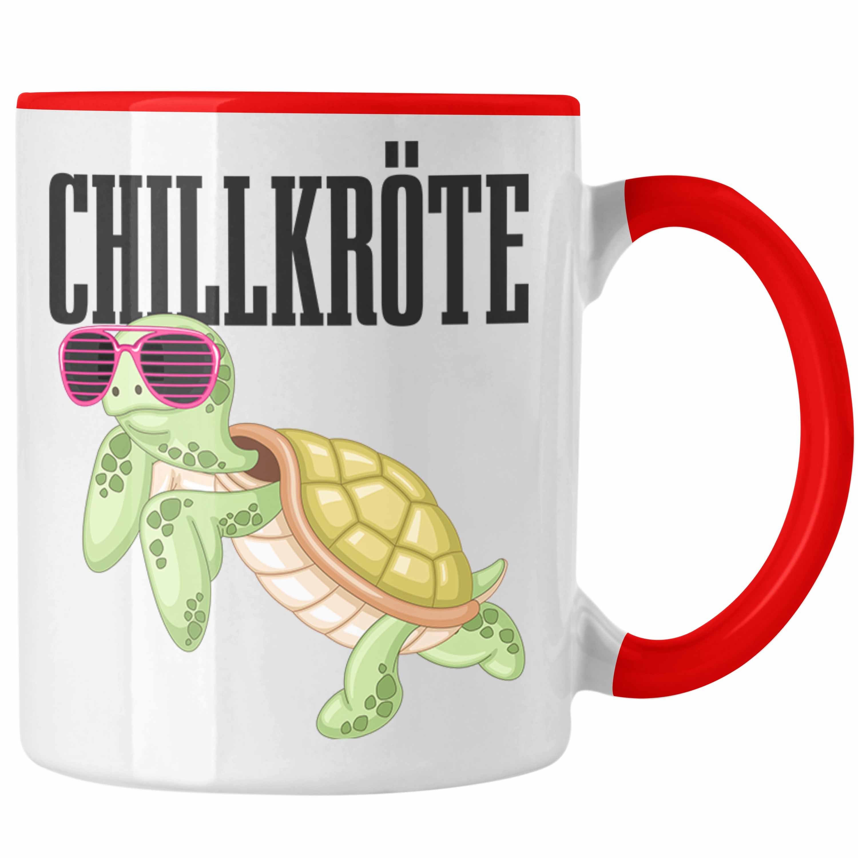 Trendation Tasse Chillkröte Tasse Lustige Schildkröte Gag Witzige Geschenkidee Jugendli