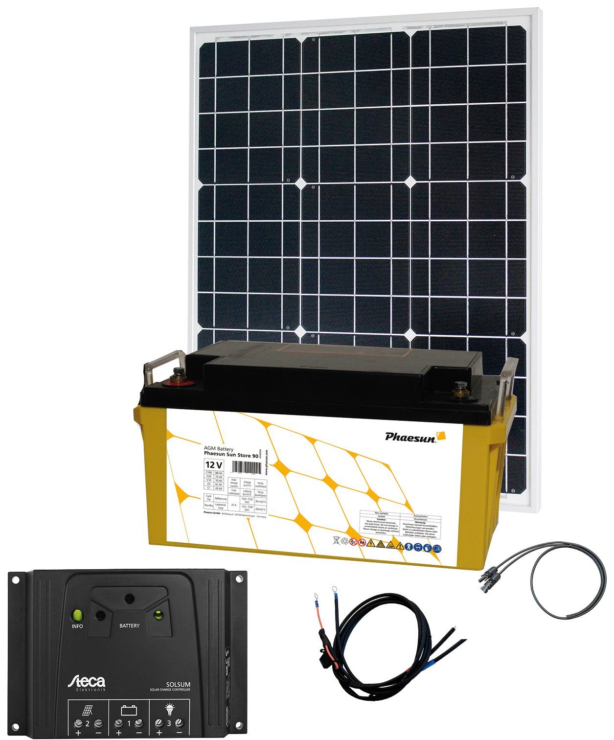 Phaesun Solarmodul 50 Solar W Kit Energy Generation 50 (Set), Rise, W