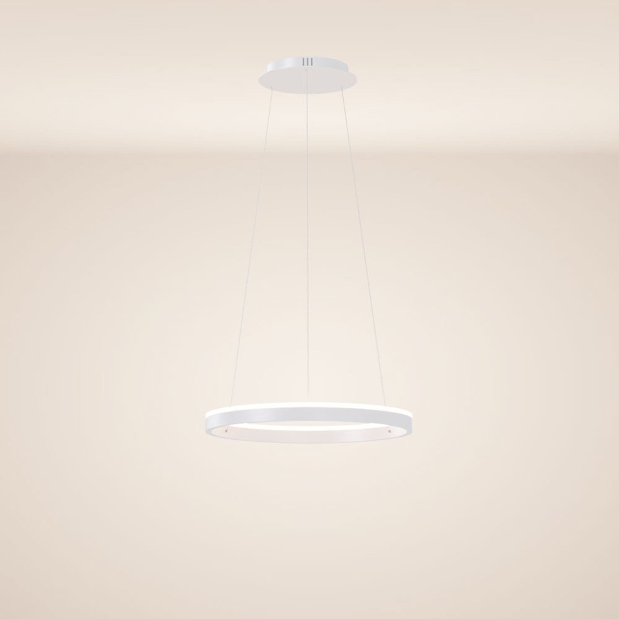 s.luce Pendelleuchte LED Ring Pendelleuchte rund Direkt oder Indirekt Weiß, Warmweiß