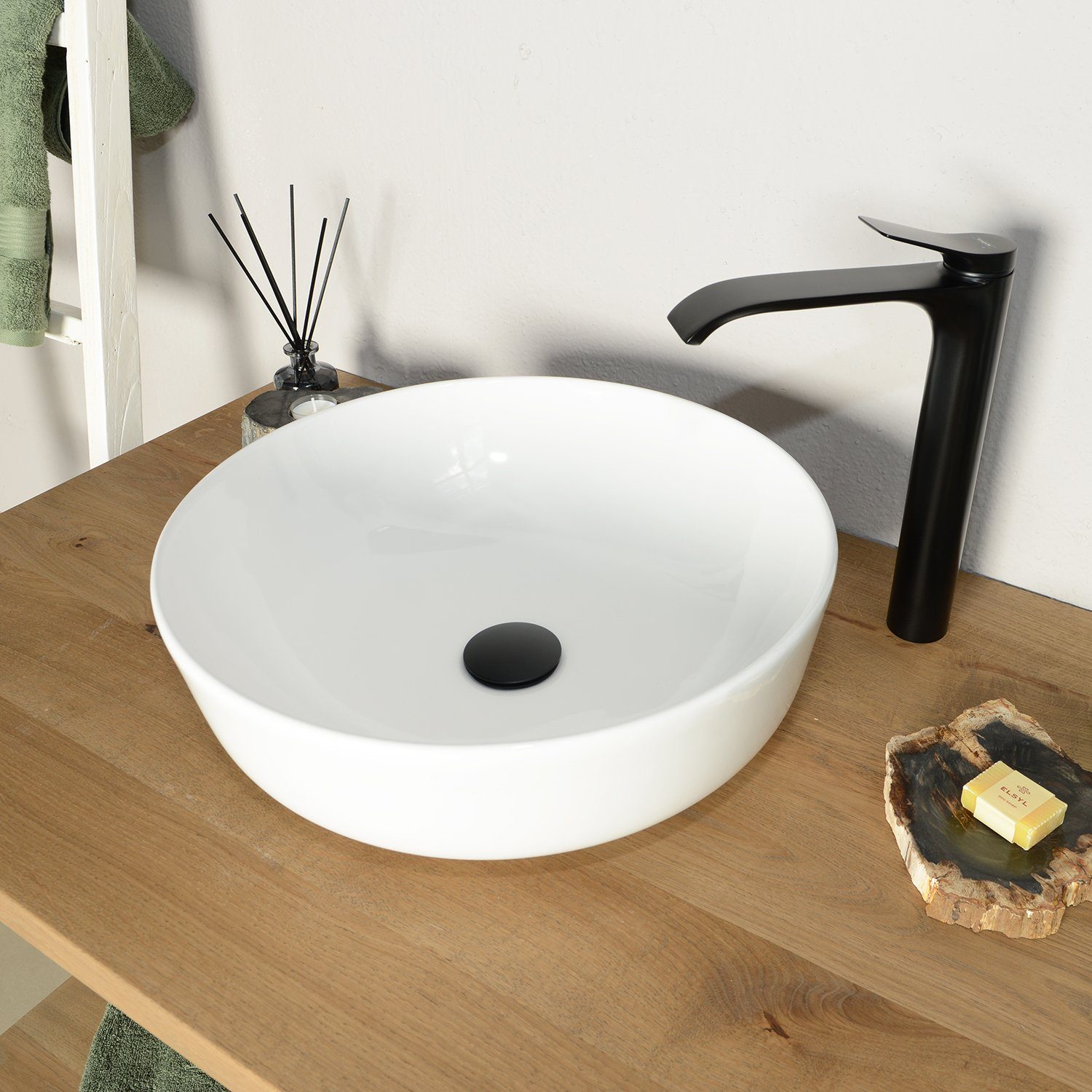wohnfreuden Aufsatzwaschbecken Keramik Aufsatzwaschbecken ca. 40 günstig online kaufen