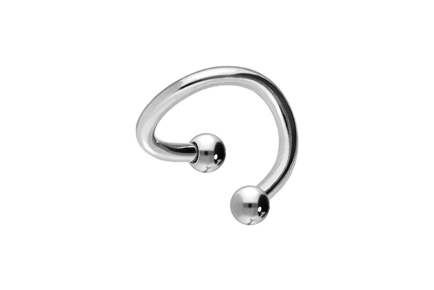 Nasenpiercing Titan spiralförmiger Hufeisenring