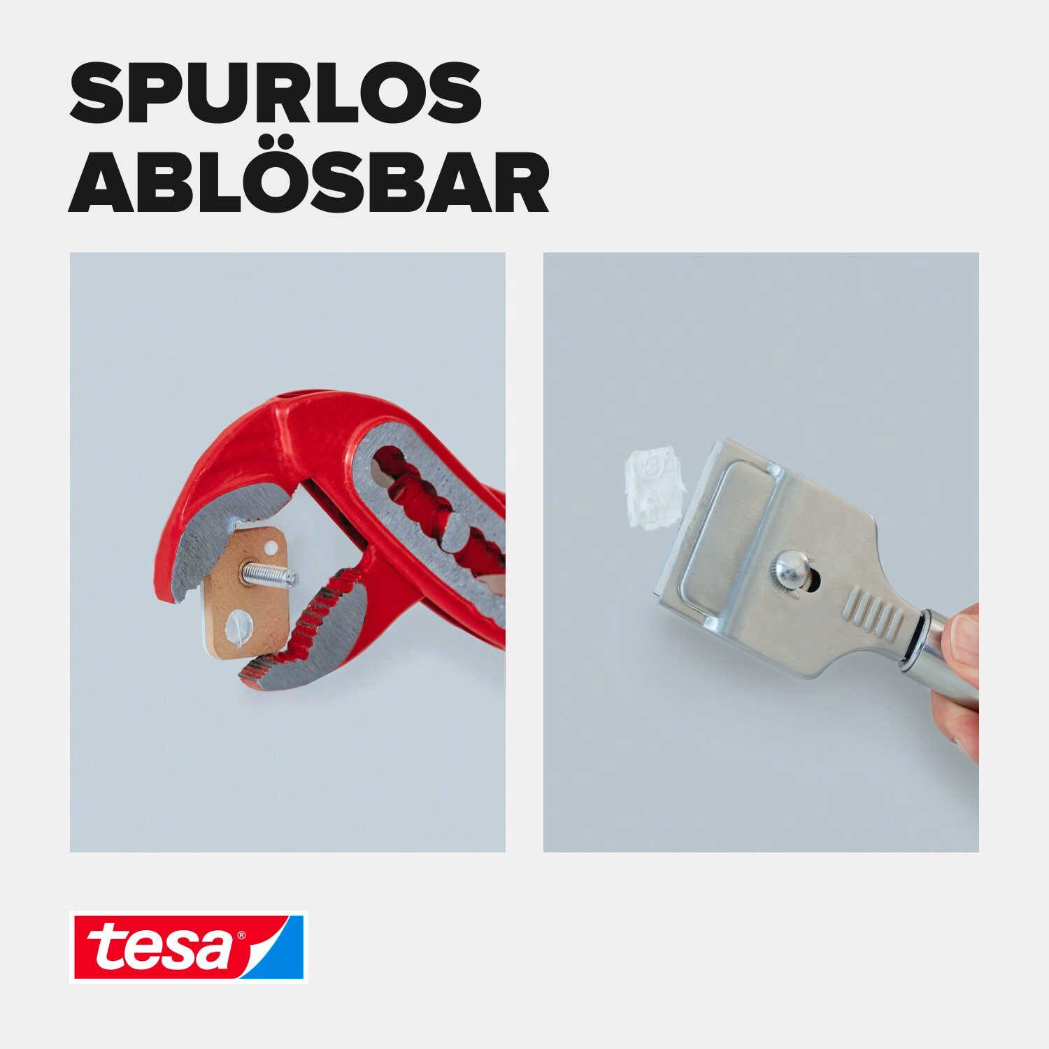 tesa Klebehaken 2x tesa Klebeschraube für Mauerwerk und Stein, Halteleistung 2,5 kg, Dekoration, Bilder, Leinwände, Lichterketten, Girlanden, (Packung, 2-St., 2 Stück), Klebeschraube mit max. 2,5 kg Haltekraft - Mauerwerk & Stein