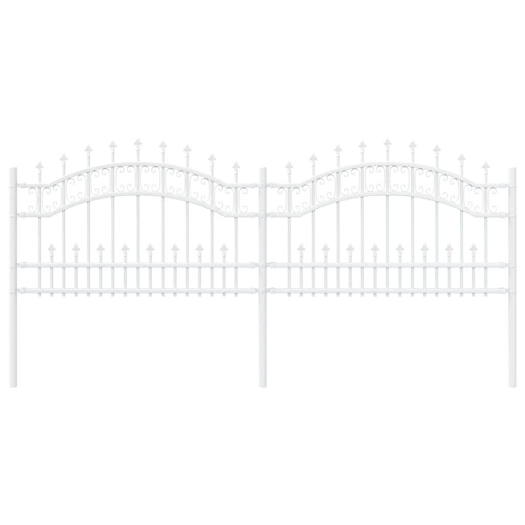 vidaXL Gartenzaun Gartenzaun KAMPEN Weiß, (1-St)