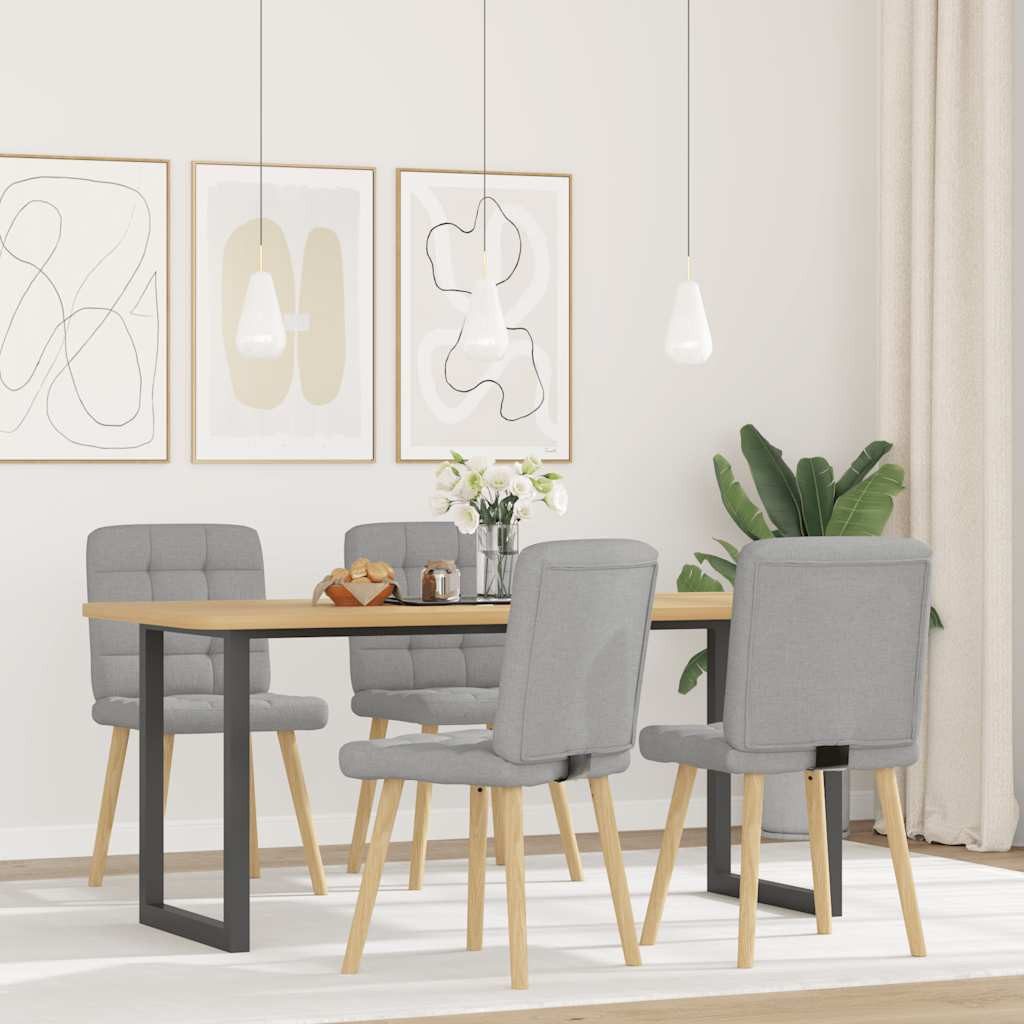 vidaXL Esszimmerstuhl Esszimmerstühle 4 Stk. Wolkengrau günstig online kaufen