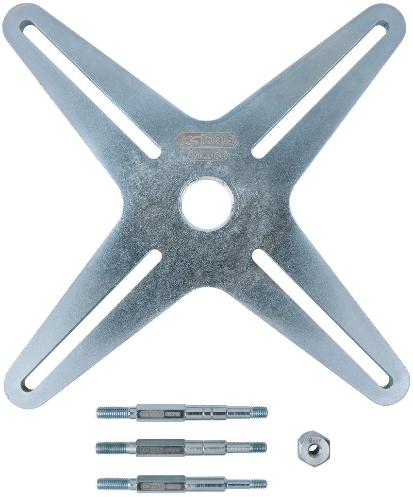 KS Tools Gabel- und Ringschlüssel Ergänzungs-Satz SAC Kupplungswerkzeug (4-Loch Teilung), 5-tlg (150.2