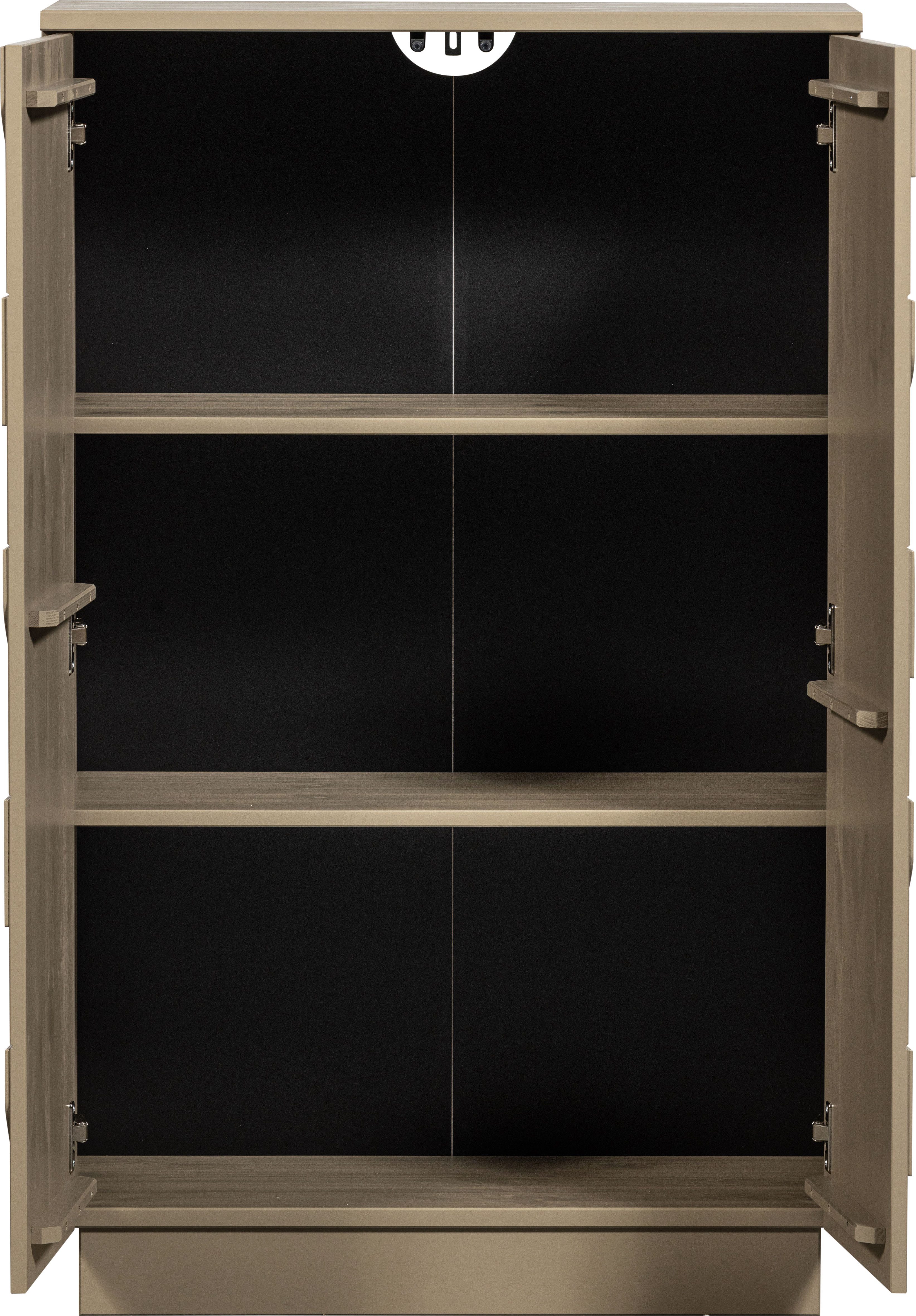 WOOOD Stauraumschrank Teo mit push-to-Open-Funktion, Höhe 116 cm