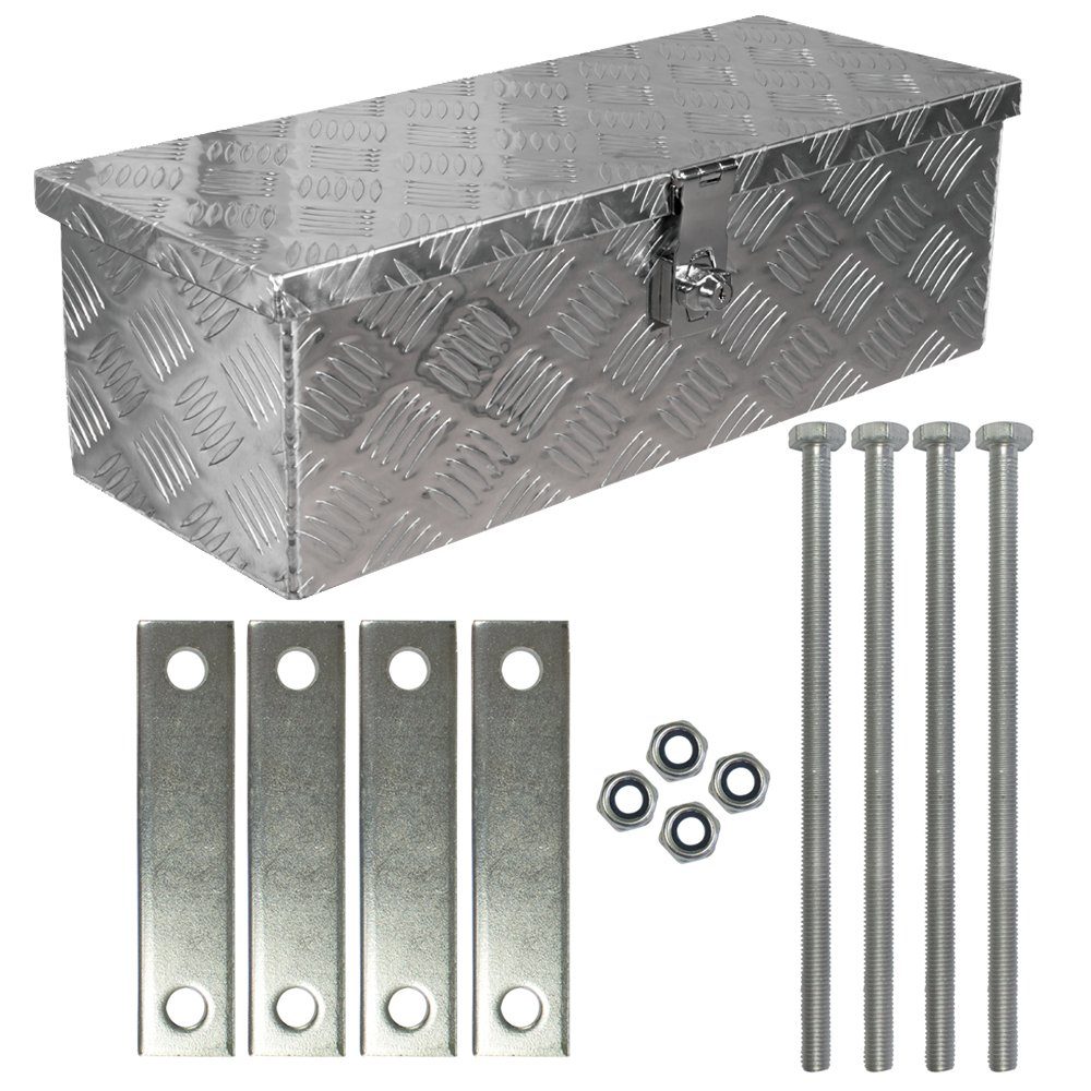 Anhänger-Deichselbox Truckbox Deichselkasten D025 inkl. Montagesatz Aluminium Deichselbox