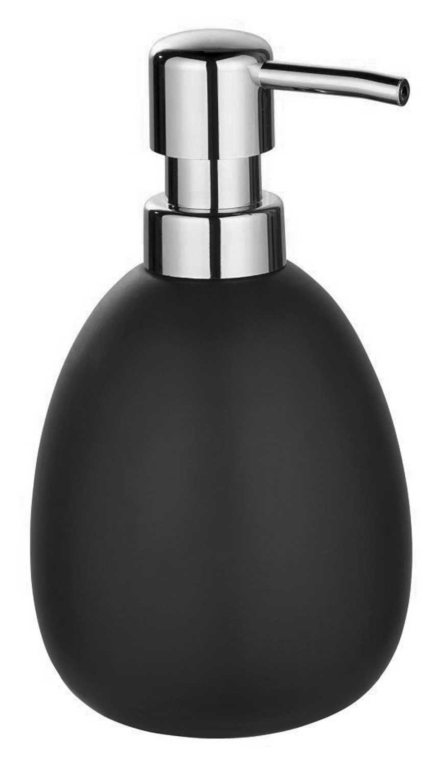 WENKO Seifenspender POLARIS, Seifenspender, Schwarz, Keramik, H 16 cm günstig online kaufen