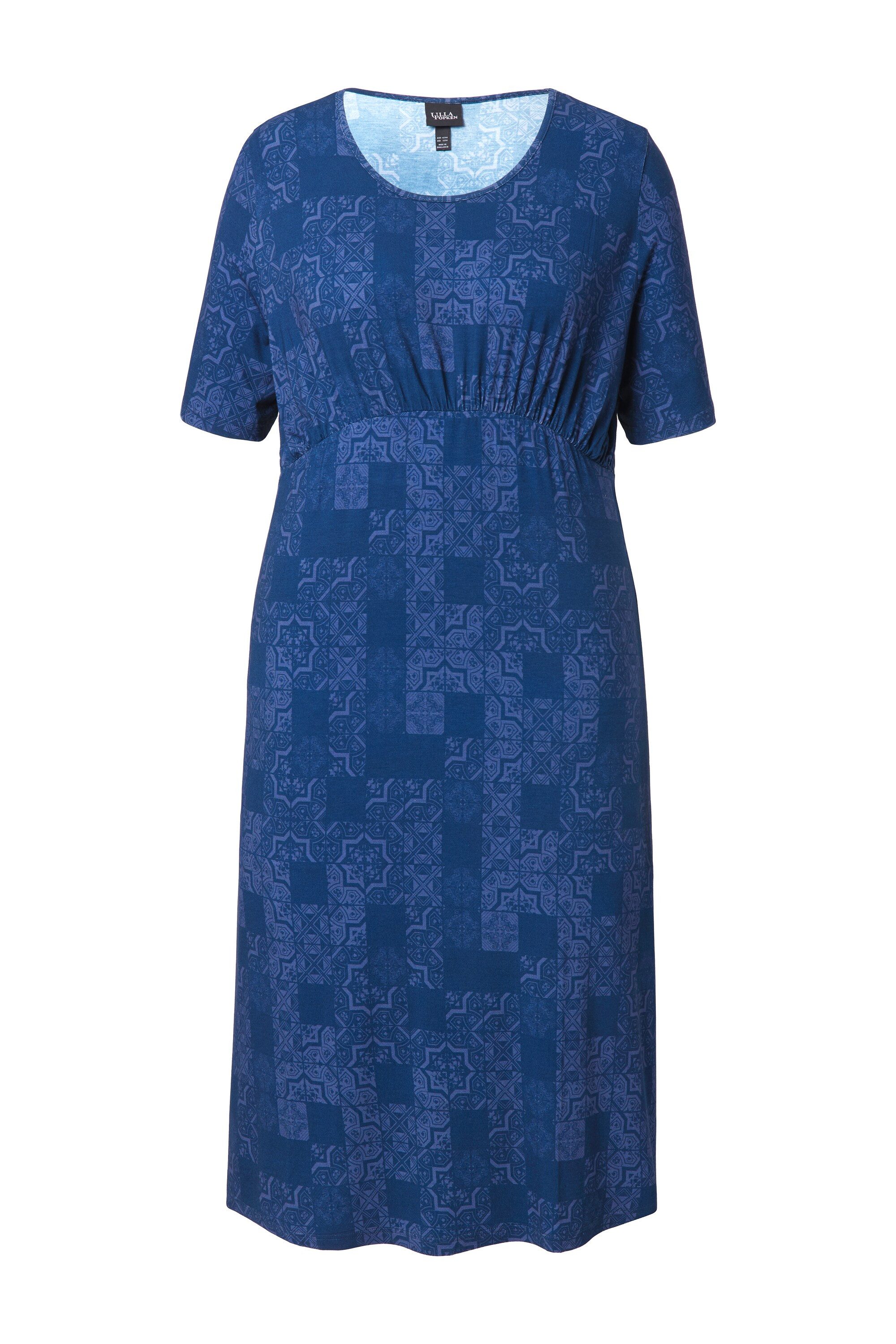 Ulla Popken Jerseykleid Jerseykleid A-Linie Rundhals günstig online kaufen