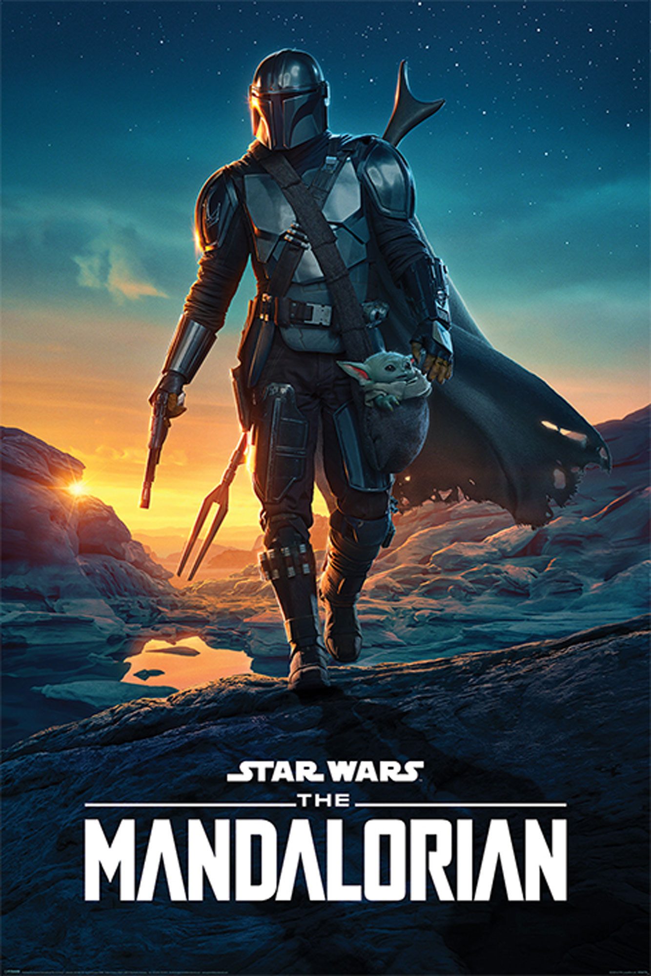 Poster Star Wars - Poster - The Mandalorian - Nightfall + Zusatzartikel günstig online kaufen