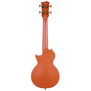 Cascha Ukulele Carbon Fibre - Orange, Bundle, komplett mit Tasche, Gurt, Stimmgerät und 3 Plektren