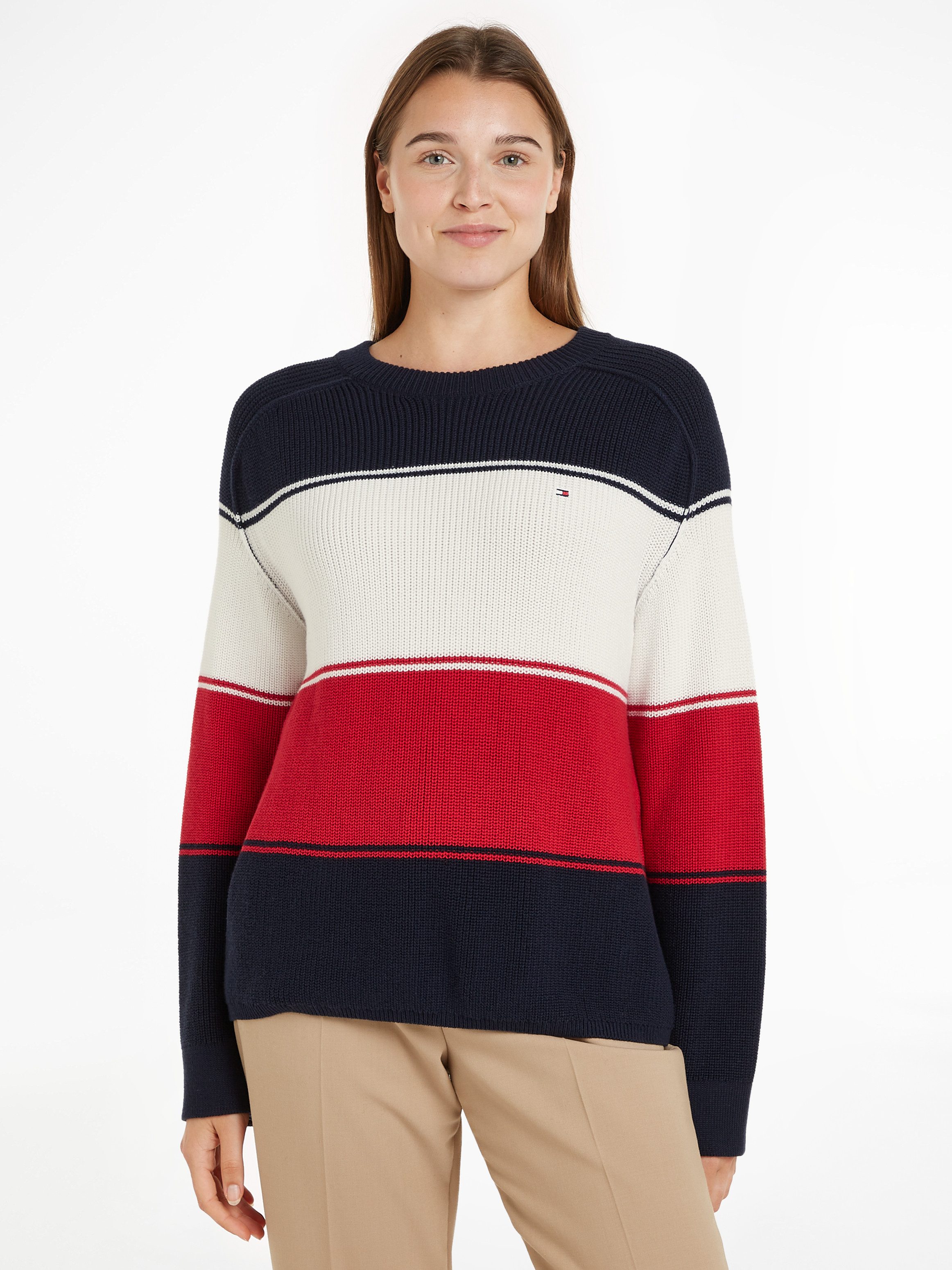 Tommy Hilfiger Rundhalspullover (Global Serie TH günstig online kaufen