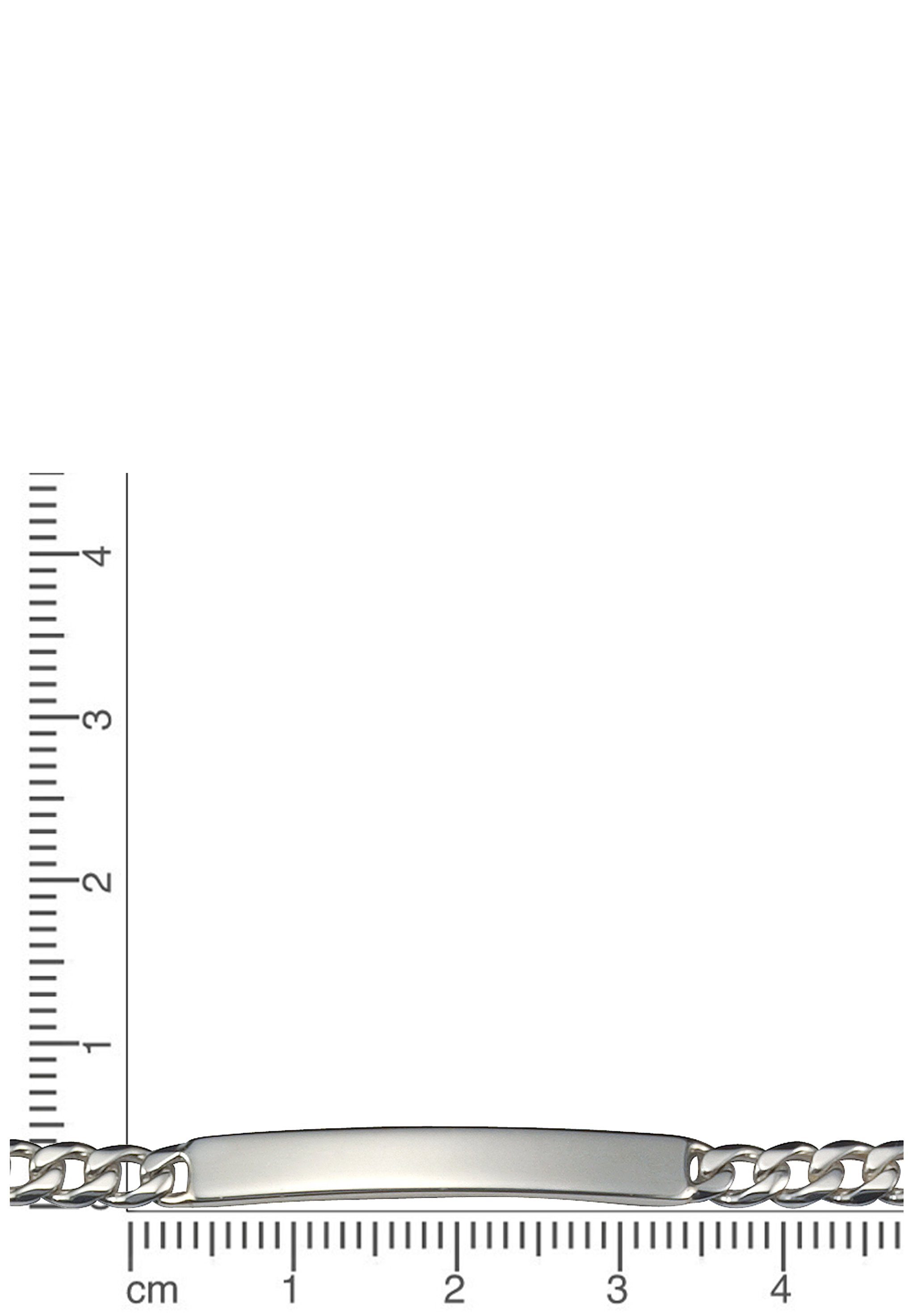 Firetti Armband Gravur 925 ID-Platte Mail Anlass Weihnachten GRAVURwunsch Armkette Geschenk per senden, Taufe Geburtstag Schmuck Panzerkette, mit Silber