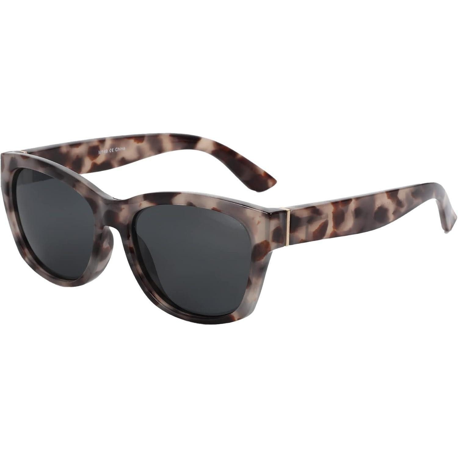 Retrosonnenbrille Sonnenbrille Cat Eye Damen Polarisiert UV Grau Rahmen Grau Linse