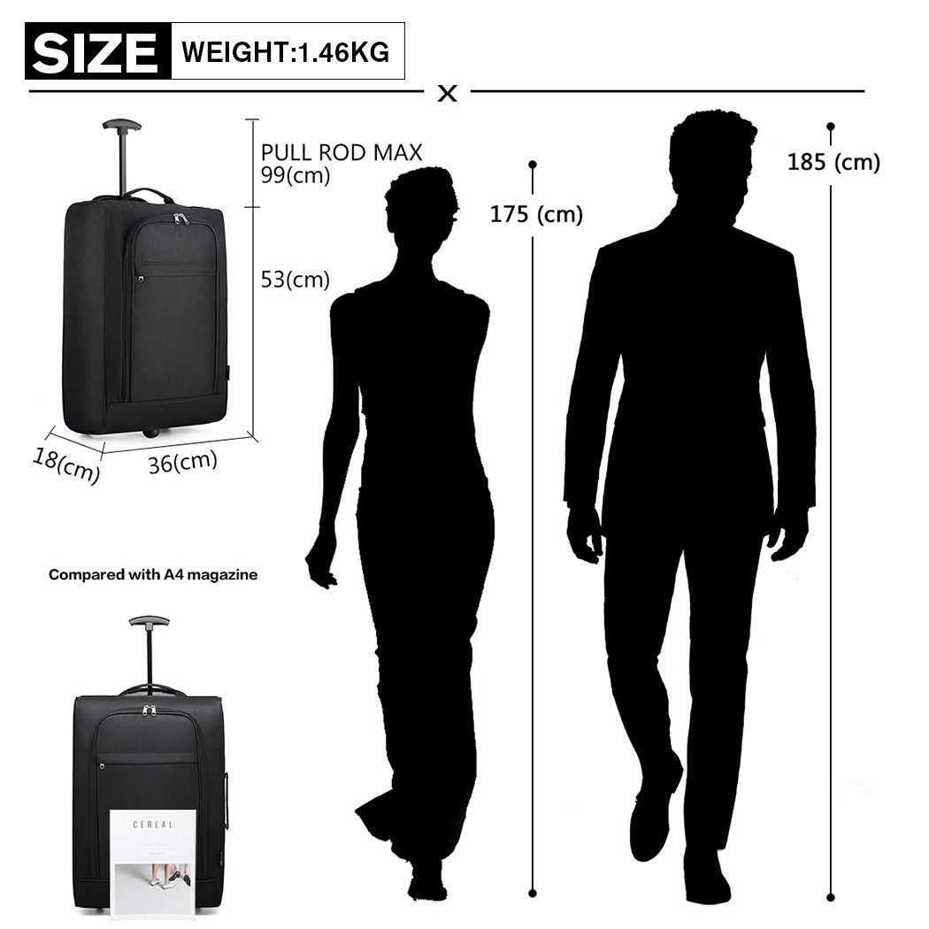 KONO Kofferrucksack Leichtgewicht Kabinentrolley Handgepäck Koffer - 53 x 3 günstig online kaufen