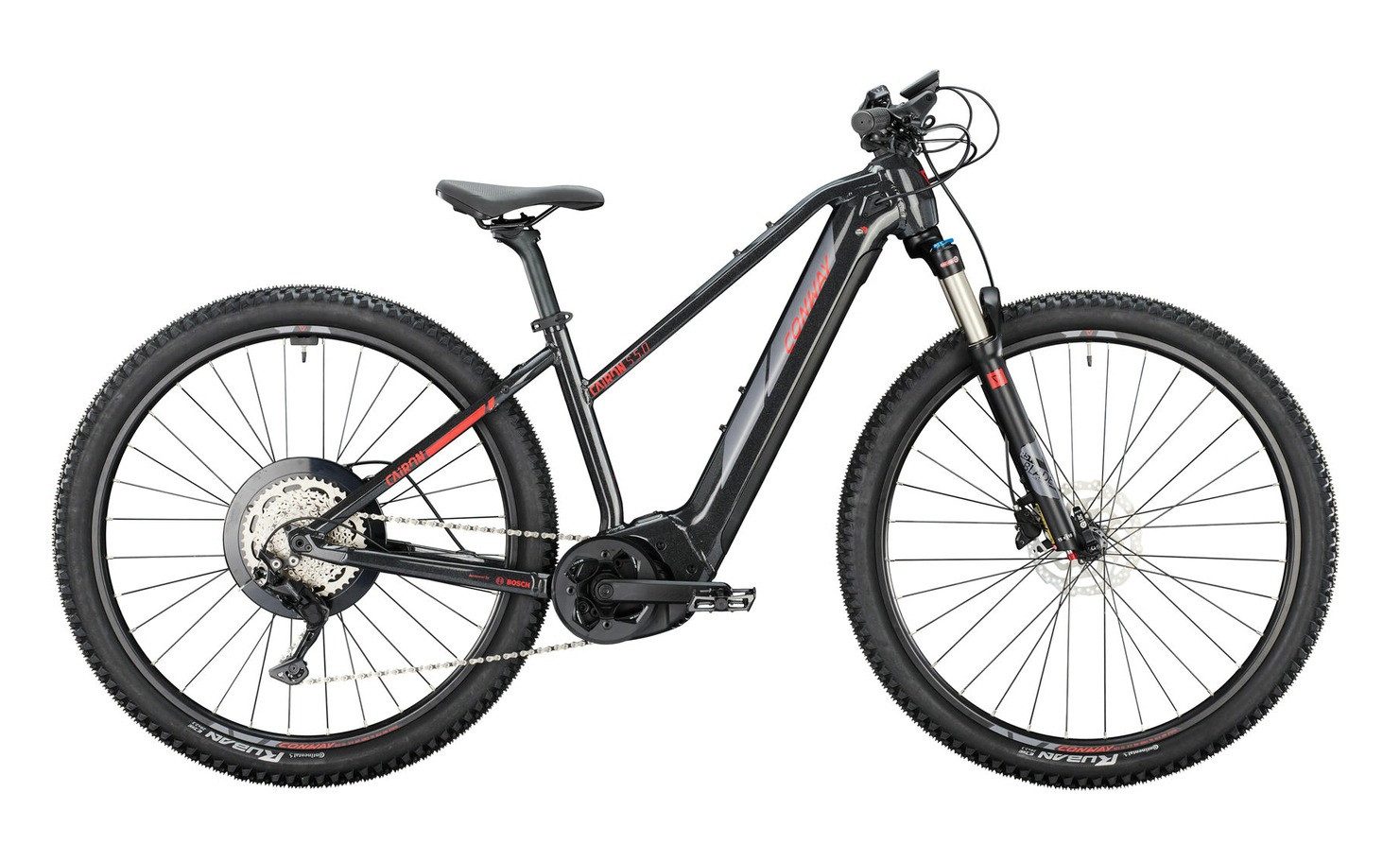 Conway E-Bike E-MTB, 9 Gang Shimano SHIMANO "Deore RD-M5120-SGS", langer Käfig Schaltwerk