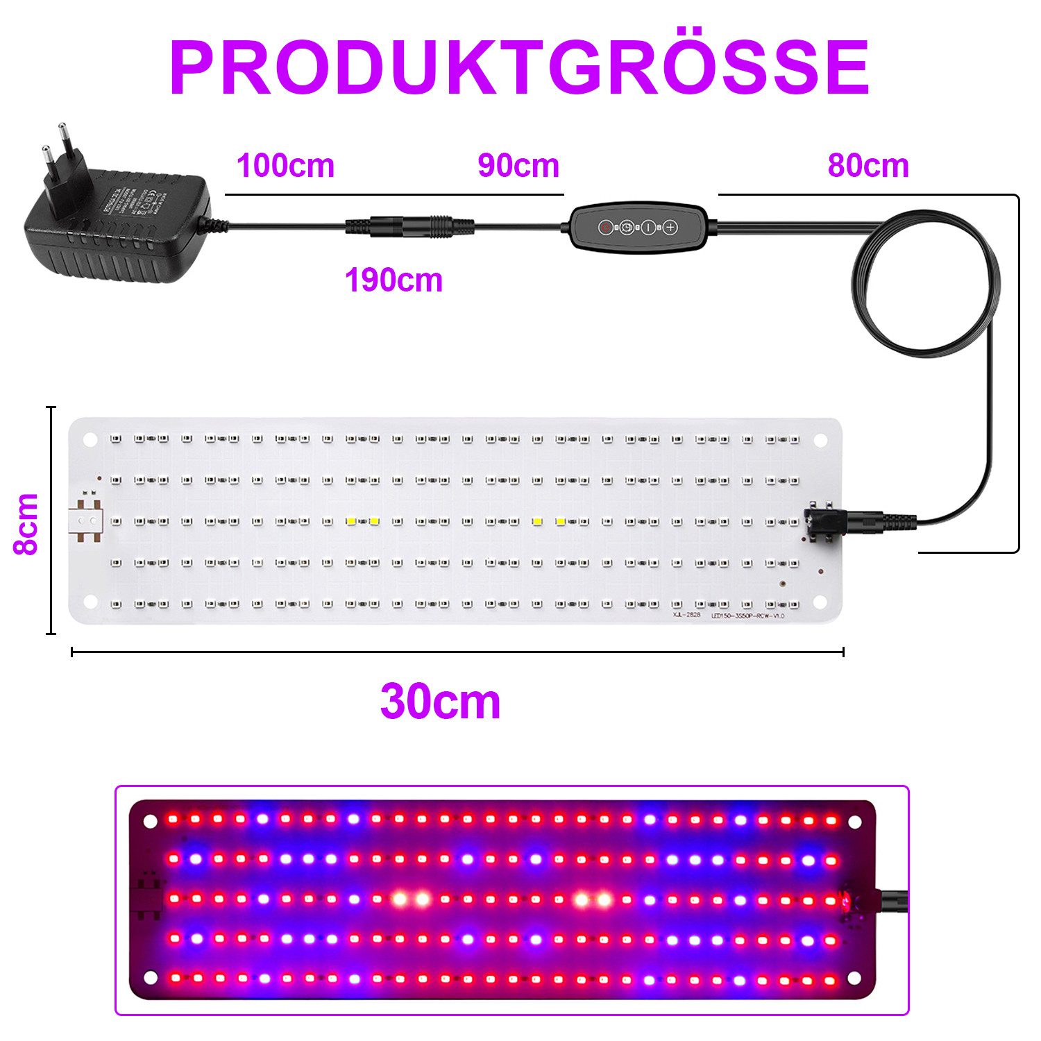MUPOO Vollspektrum LED Wachstumslampe Vollspektrum LED Pflanzenlicht,Dimmba günstig online kaufen