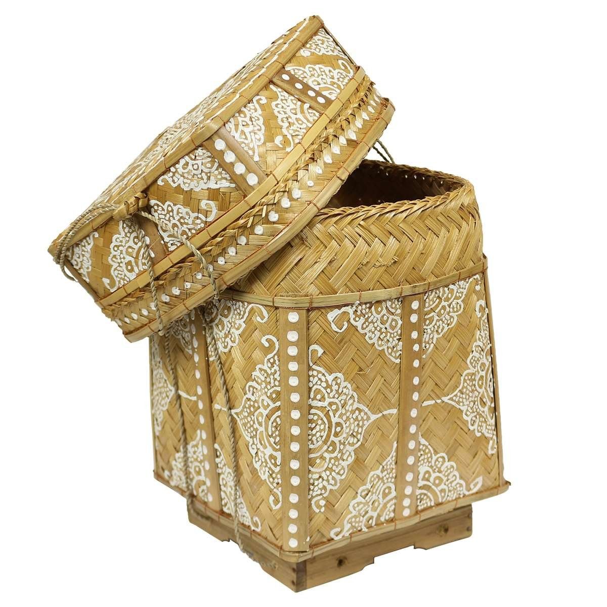 Oriental Galerie Aufbewahrungsbox »Rattanbox Korb mit Aufhängung und  Bemalung Natur klein« (1 Stück), traditionelle Herstellung in Handarbeit im  Ursprungsland online kaufen | OTTO