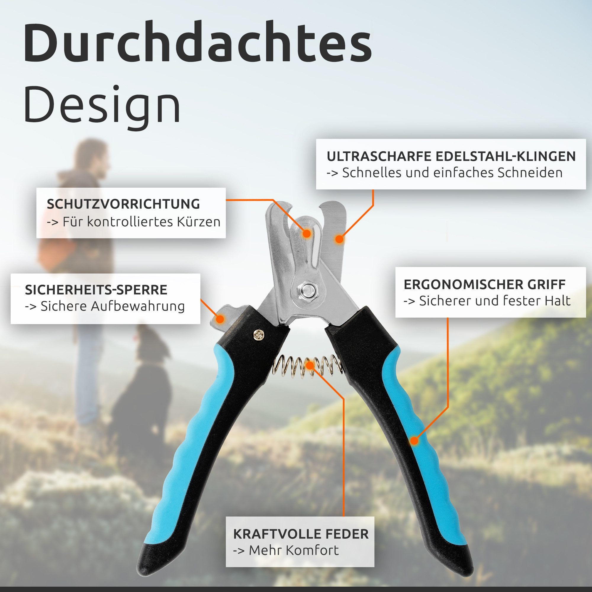 ECENCE Krallenschneider Krallenschere Krallenzange Nagelschere + Hund