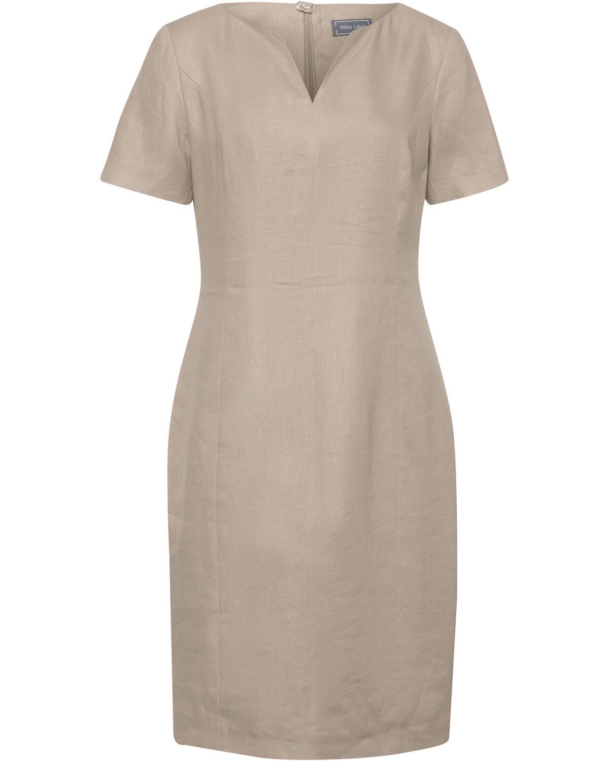 White Label Midikleid Halbarm-Leinenkleid günstig online kaufen