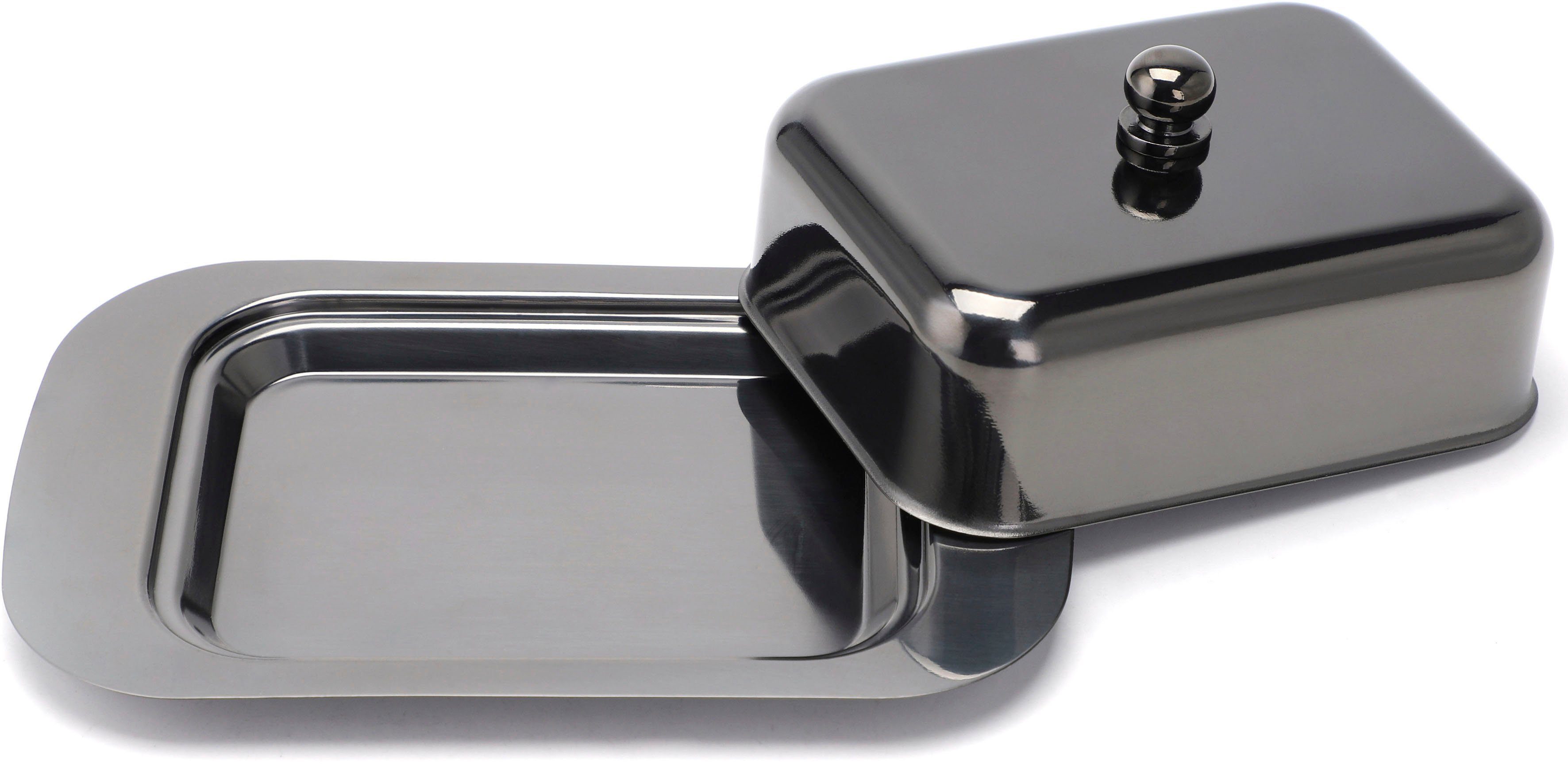 ECHTWERK Butterdose, Edelstahl 18/8, (1-tlg), Butterschale, Butterbox mit Deckel, 250 gr