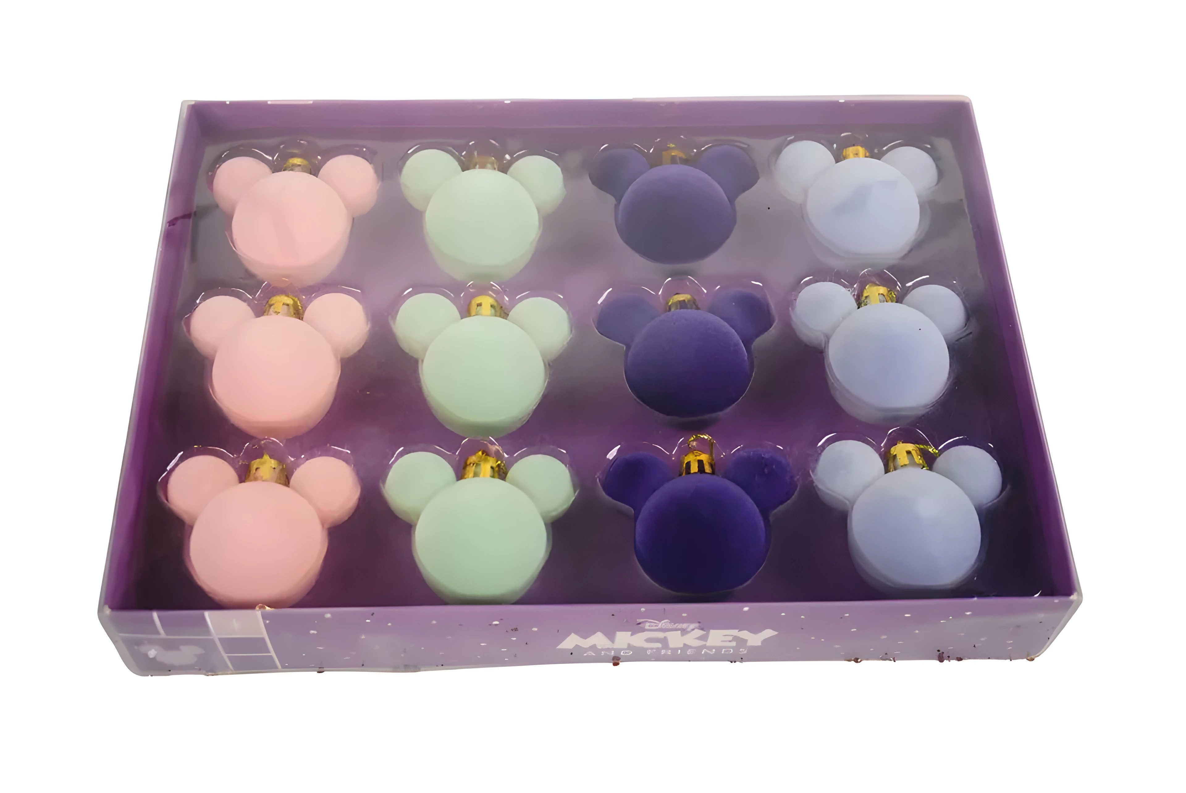 Disney Weihnachtsbaumkugel Mini Micky Maus Weihnachtskugeln 12 Kugeln Print Weihnachten Kugel (12 St)