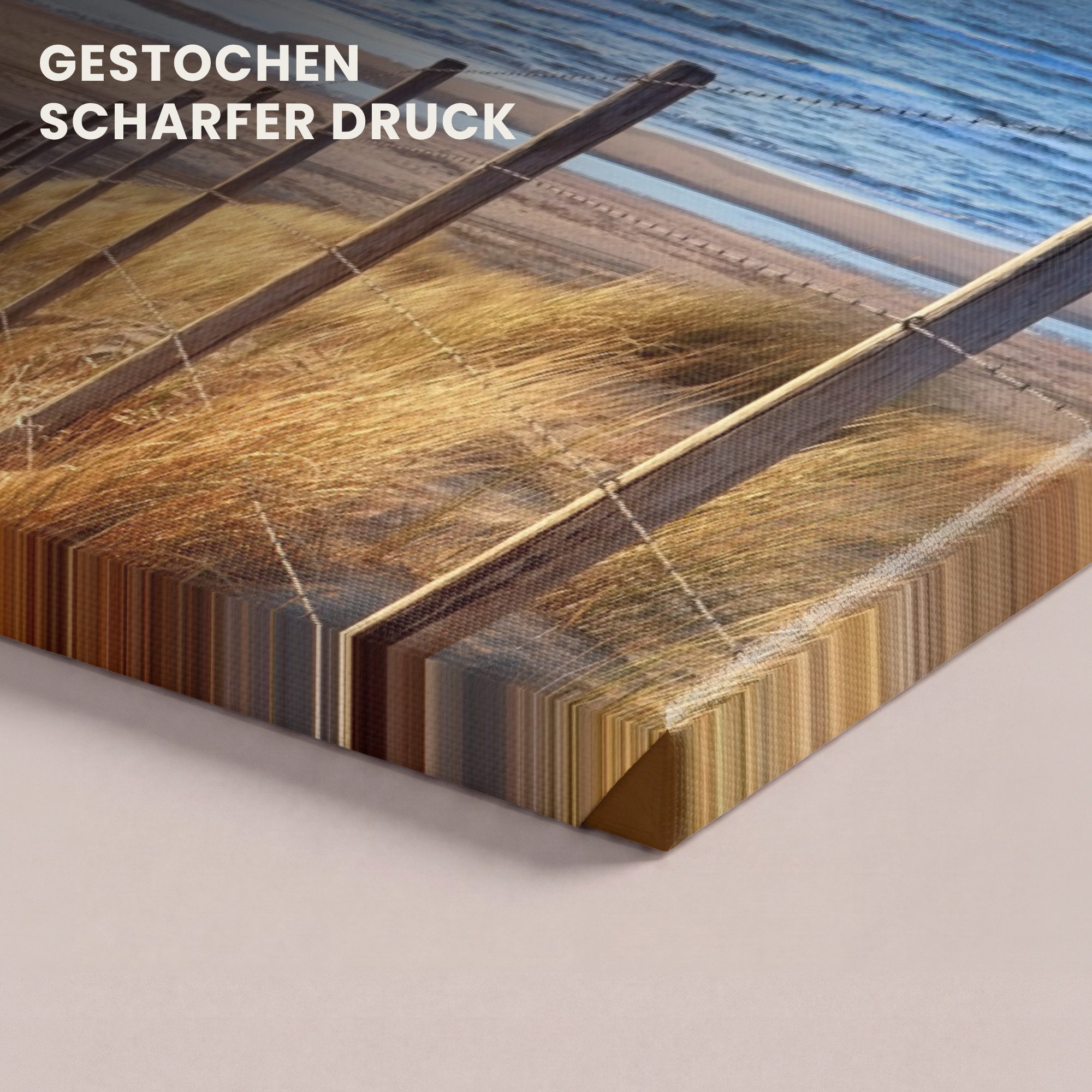 OneMillionCanvasses® Leinwandbild Panorama Strand - Meer - Niederlande - Dünen - Sonne, Fotodruck (1 St), Wandbild, Deko Schlafzimmer Wohnzimmer Flur 60x20 cm – Bild 3 von 5