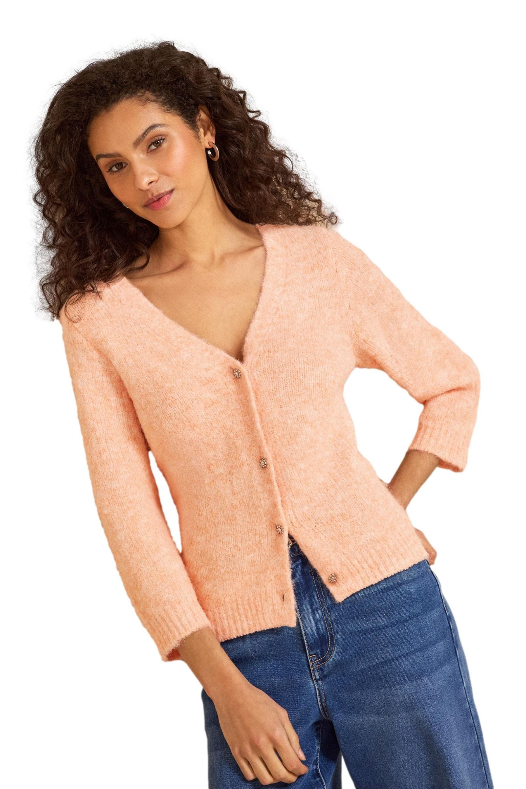 Love & Roses Strickjacke Love & Roses kuschelige Strickjacke (1-tlg)