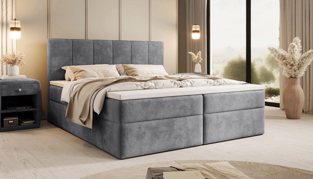 Luxusbetten24 Boxspringbett Aurelia Cord, mit Stauraum günstig online kaufen