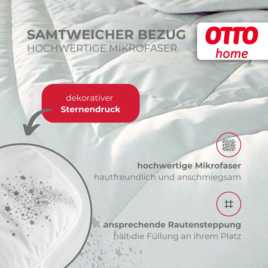OTTO home Microfaserbettdecke + Kopfkissen Baca, 2-tlg. Bettdecke 135x200 oder155x220 cm mit Kissen 80x80 cm, Füllung: 6D-Hohlfaser (Bettdecke), Bezug: Microfas – Bild 4 von 5