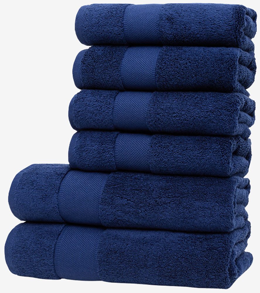Wolkenfeld Handtuch Set Premium Low-Twist Baumwolle 550 g/m² – 6-teiliges B günstig online kaufen