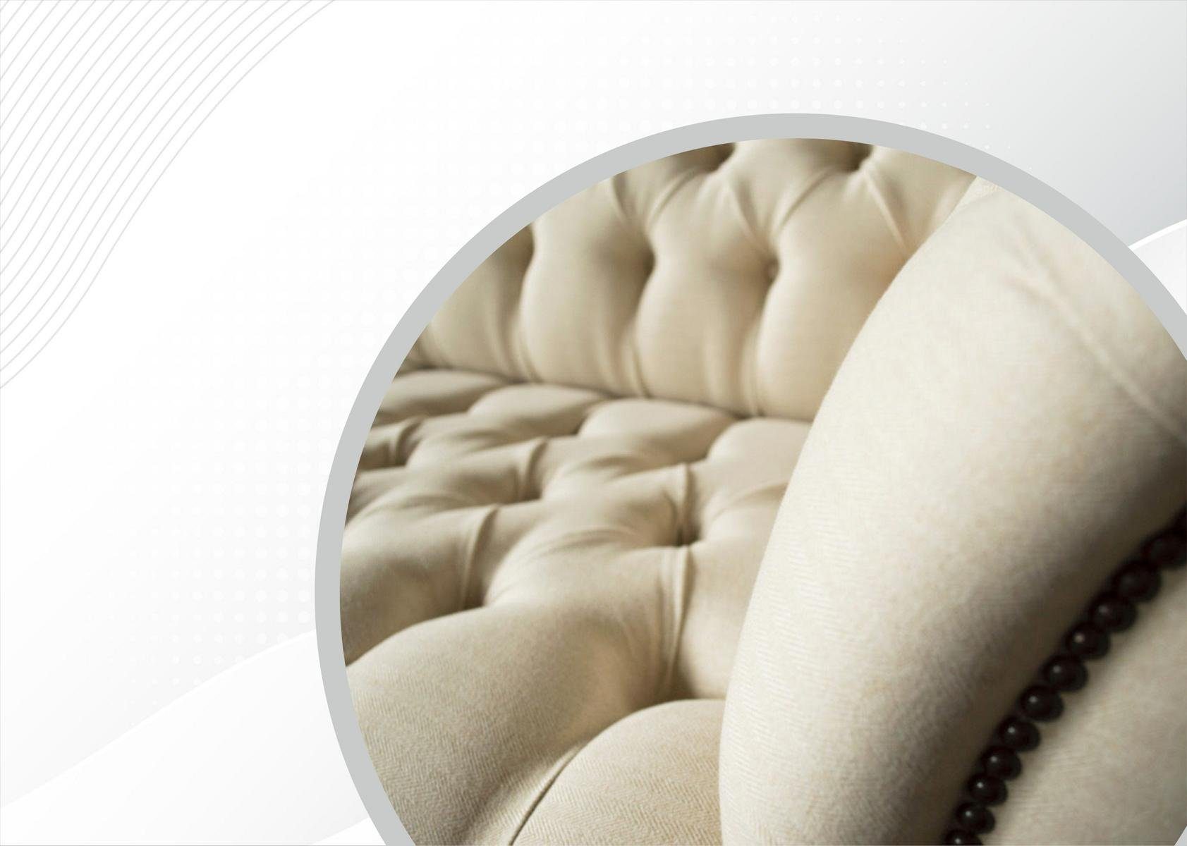 Neu Creme 3-Sitzer in Couch Chesterfield Europe Chesterfield-Sofa JVmoebel Dreisitzer Design, Luxus Made