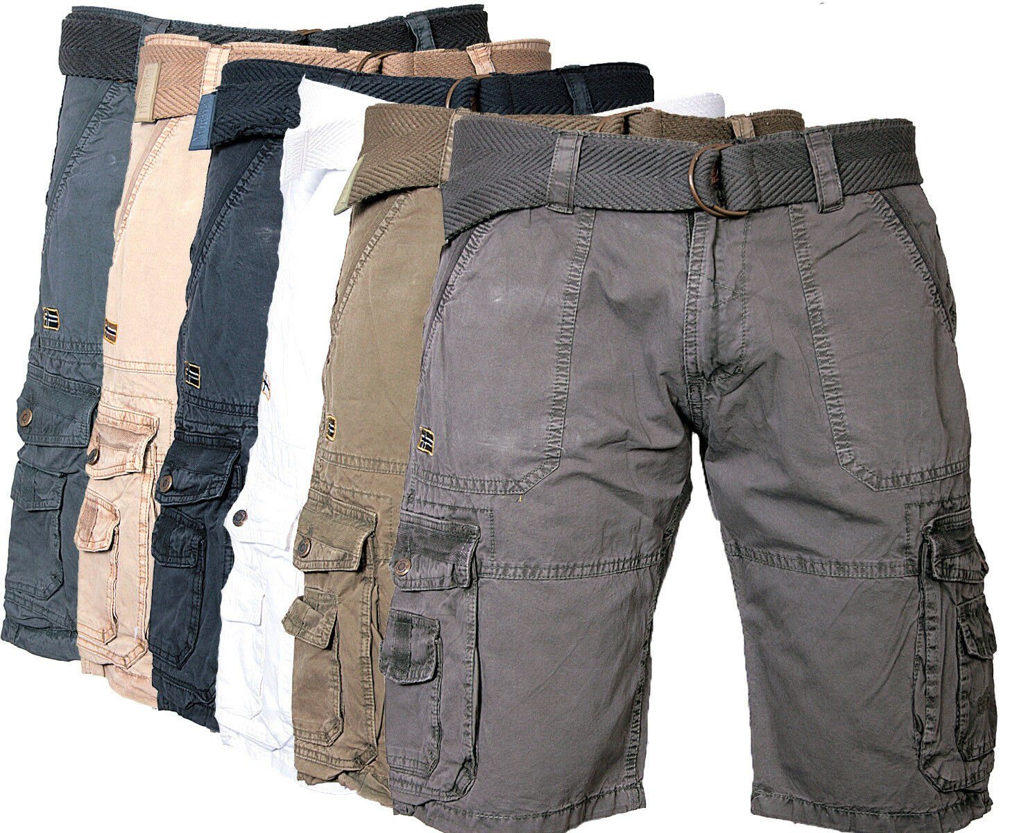 Geographical Norway Shorts Cargo Shorts kurze Hose knielang Short Bermuda Sommer Urlaub Freizeit – Bild 4 von 5