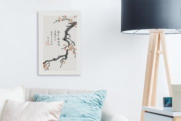 OneMillionCanvasses® Leinwandbild Blumen - Sakura - Japan - Jahrgang, (1 St), Leinwandbild fertig bespannt inkl. Zackenaufhänger, Gemälde, 20x30 cm
