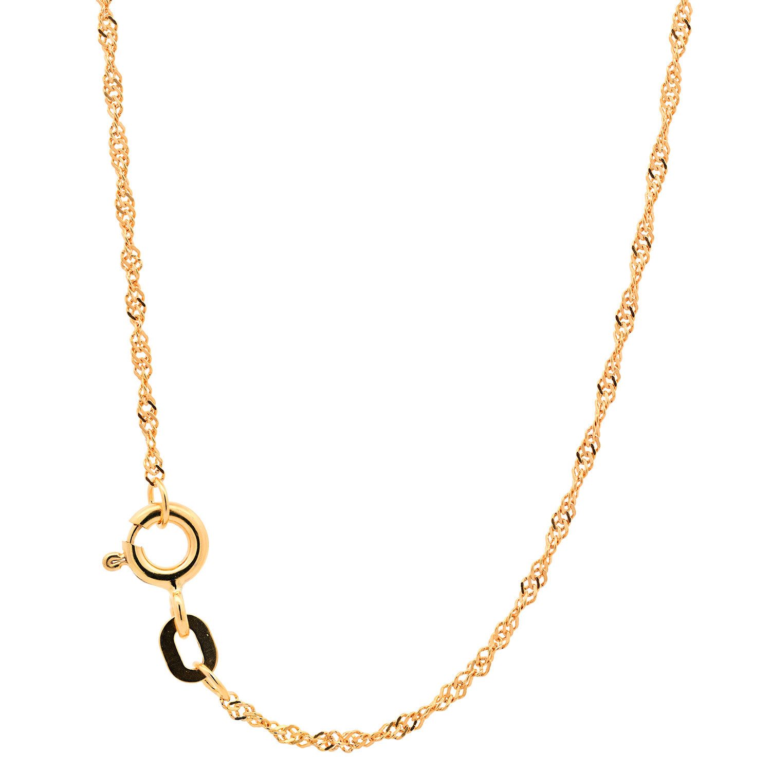 Goldkette Goldkette Singapurkette Länge 42cm - Breite 1,2mm - 585-14 Karat Gold