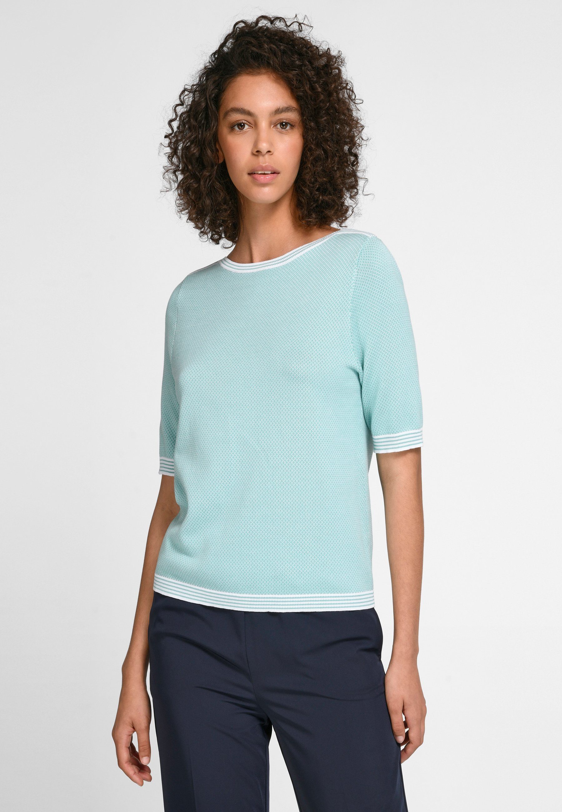 Peter Hahn Strickpullover Cotton AZUR BLUE