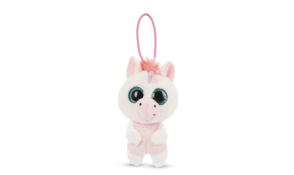 Nici Schultüte Glubschis Kuscheltier Anhänger 9cm Einhorn Milky-Fee Schlüsselanhänger, als Back to School Geschenk, mit großen Glitzeraugen