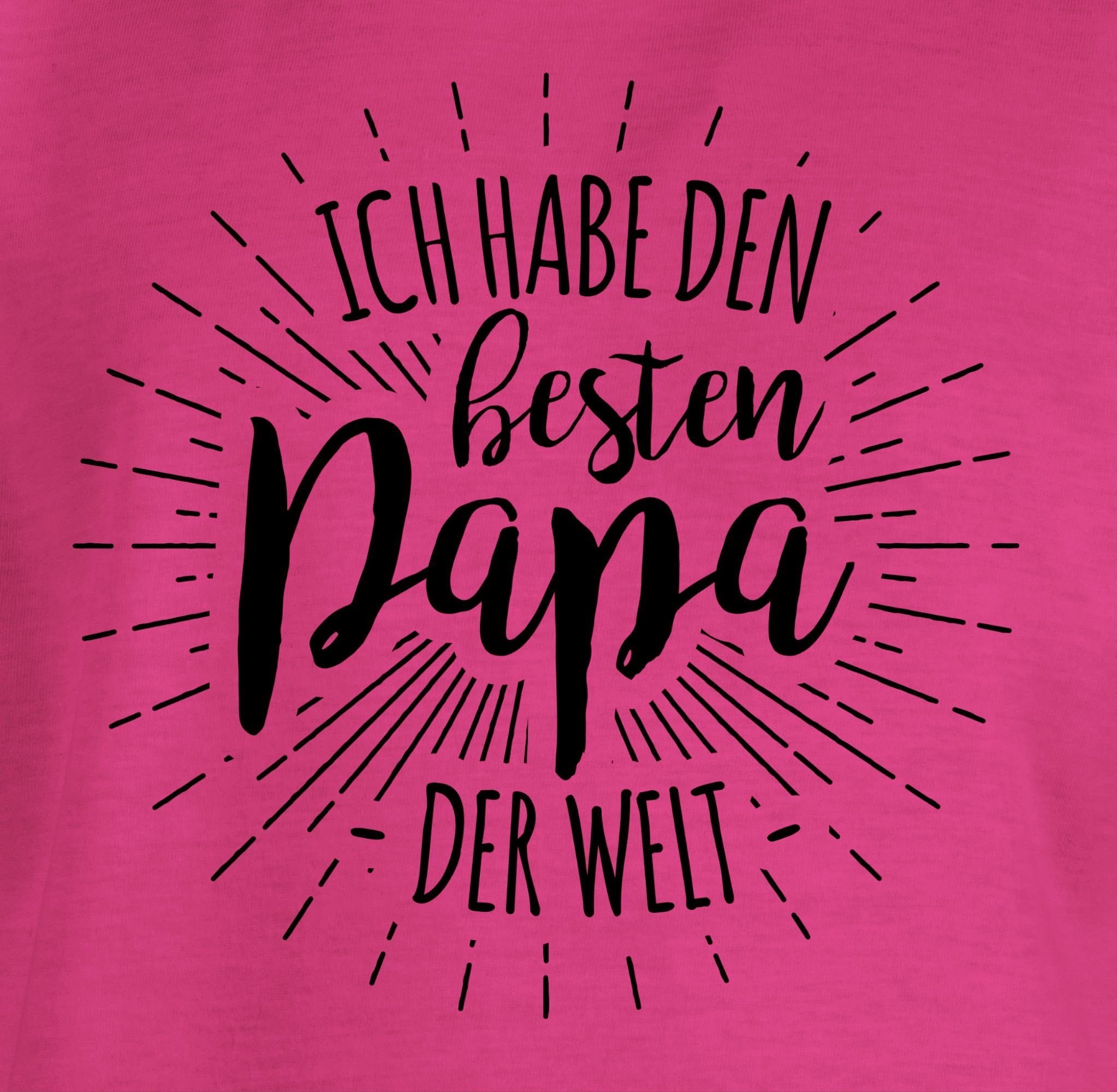 Shirtracer T-Shirt Ich habe den Papa Vatertag der Papa Fuchsia für Geschenk 1 Welt besten