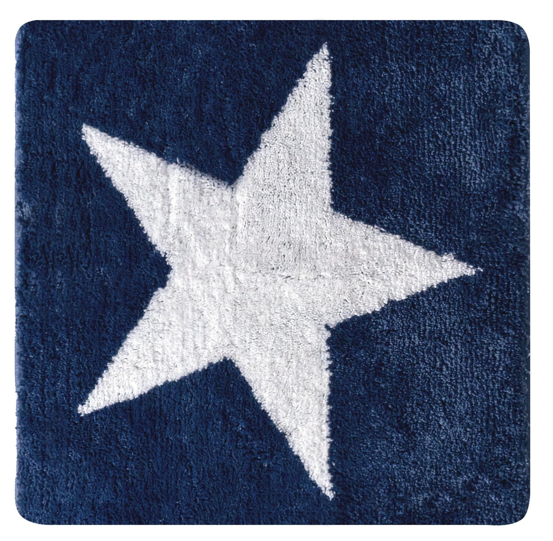 Ridder Badematte Star blau, Höhe 1.8 günstig online kaufen