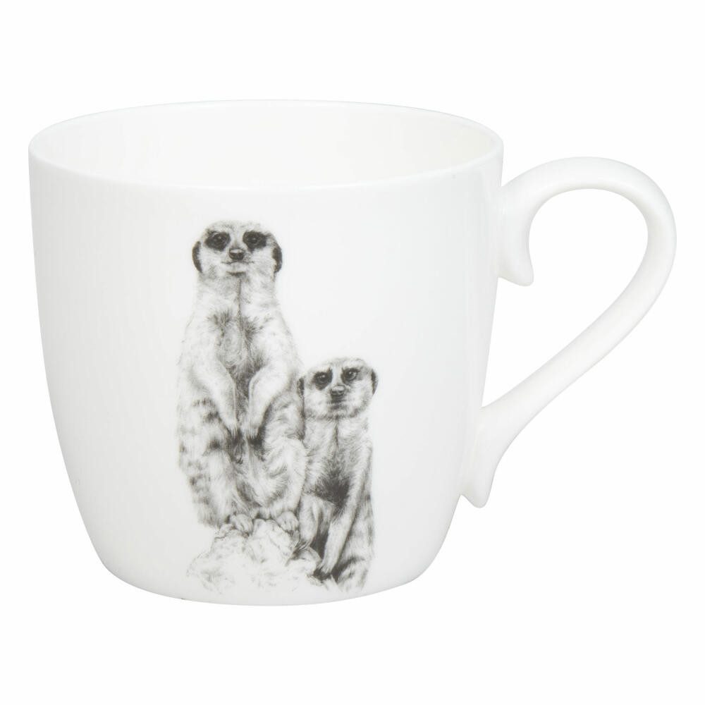 Könitz Becher Amazing Animals - Erdmännchen, 425 ml, Bone China