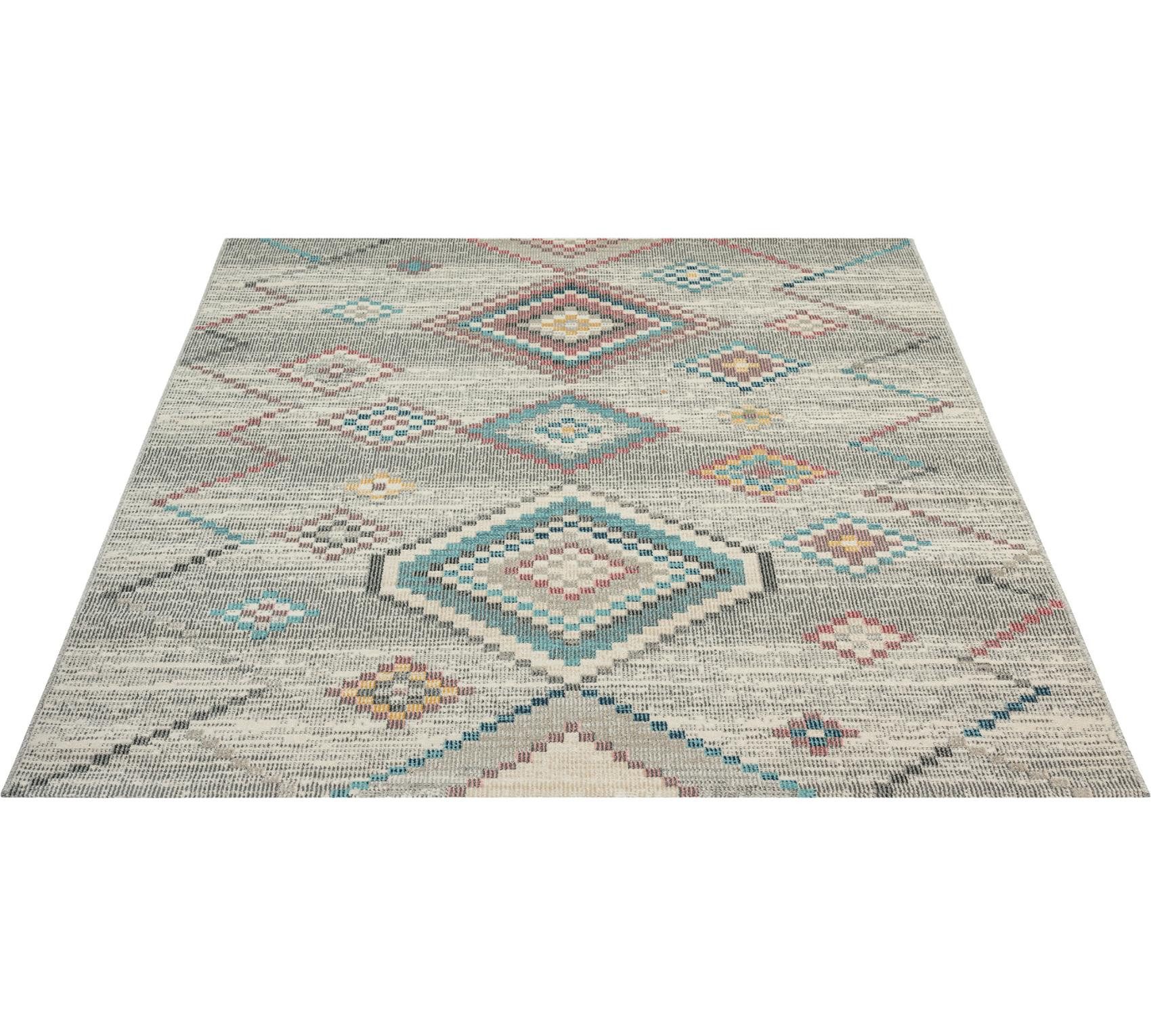 Floornovo Outdoorteppich In- & Outdoor Teppich Creme versch. Größen - rechteckig für die Terras, rund, Terrassenteppich