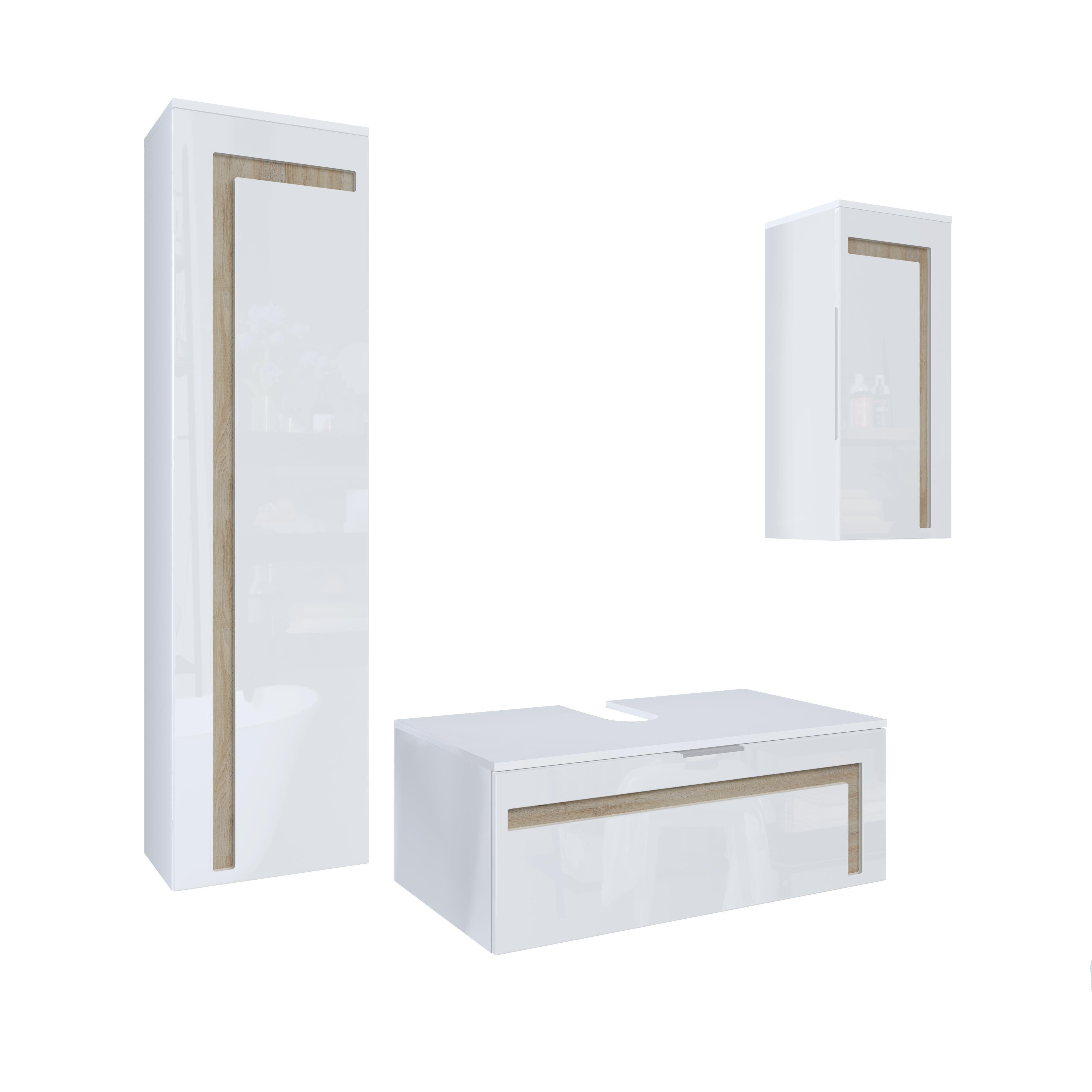 Vladon Badmöbel-Set Aloha V2, (Badezimmer-Set, mit günstig online kaufen