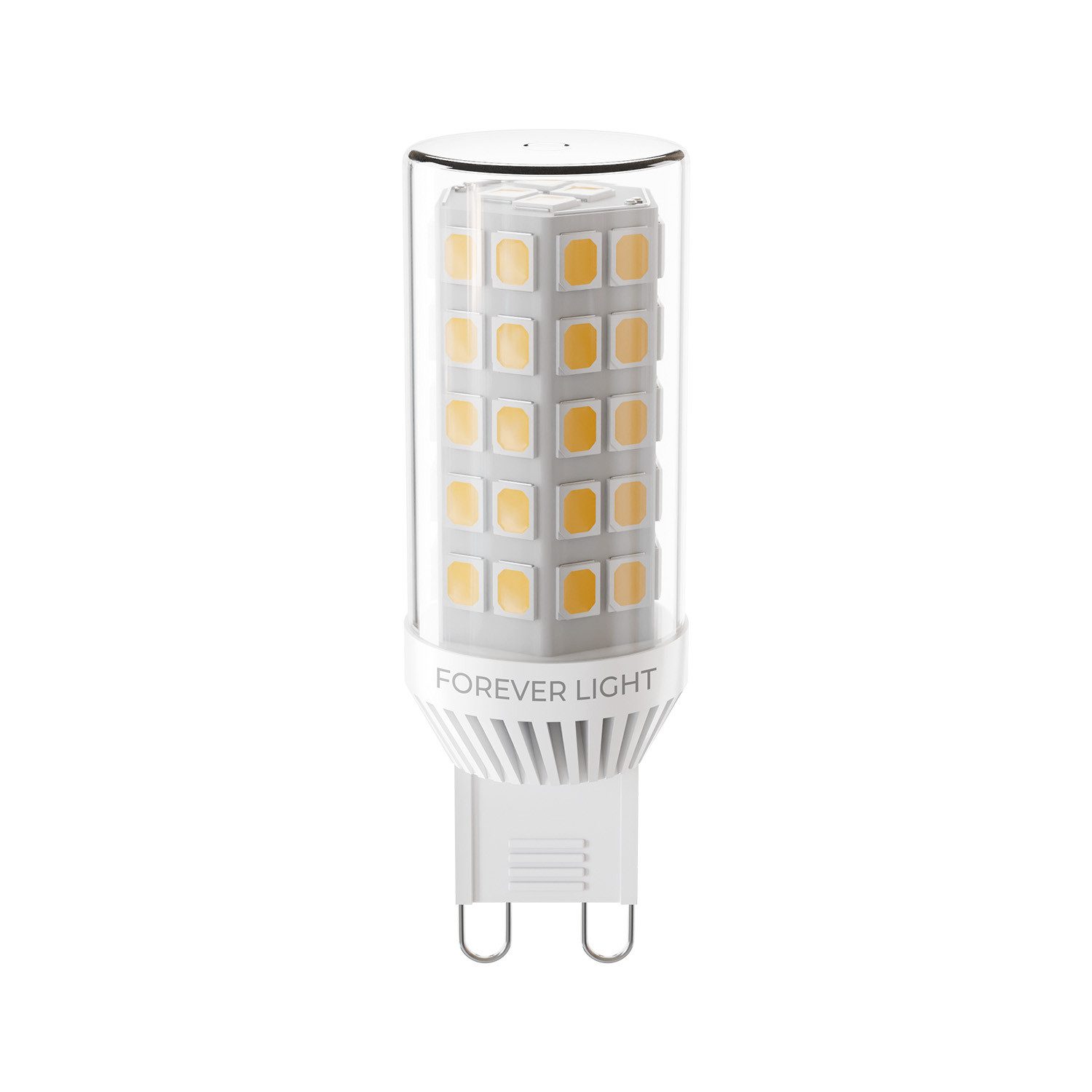 Forever Light LED-Leuchtmittel Lampe G9 6.2W 690lm 3000K Keramik Energieklasse E, Warmweiß, Hohe 690 Lumen für starke dekorative Beleuchtung