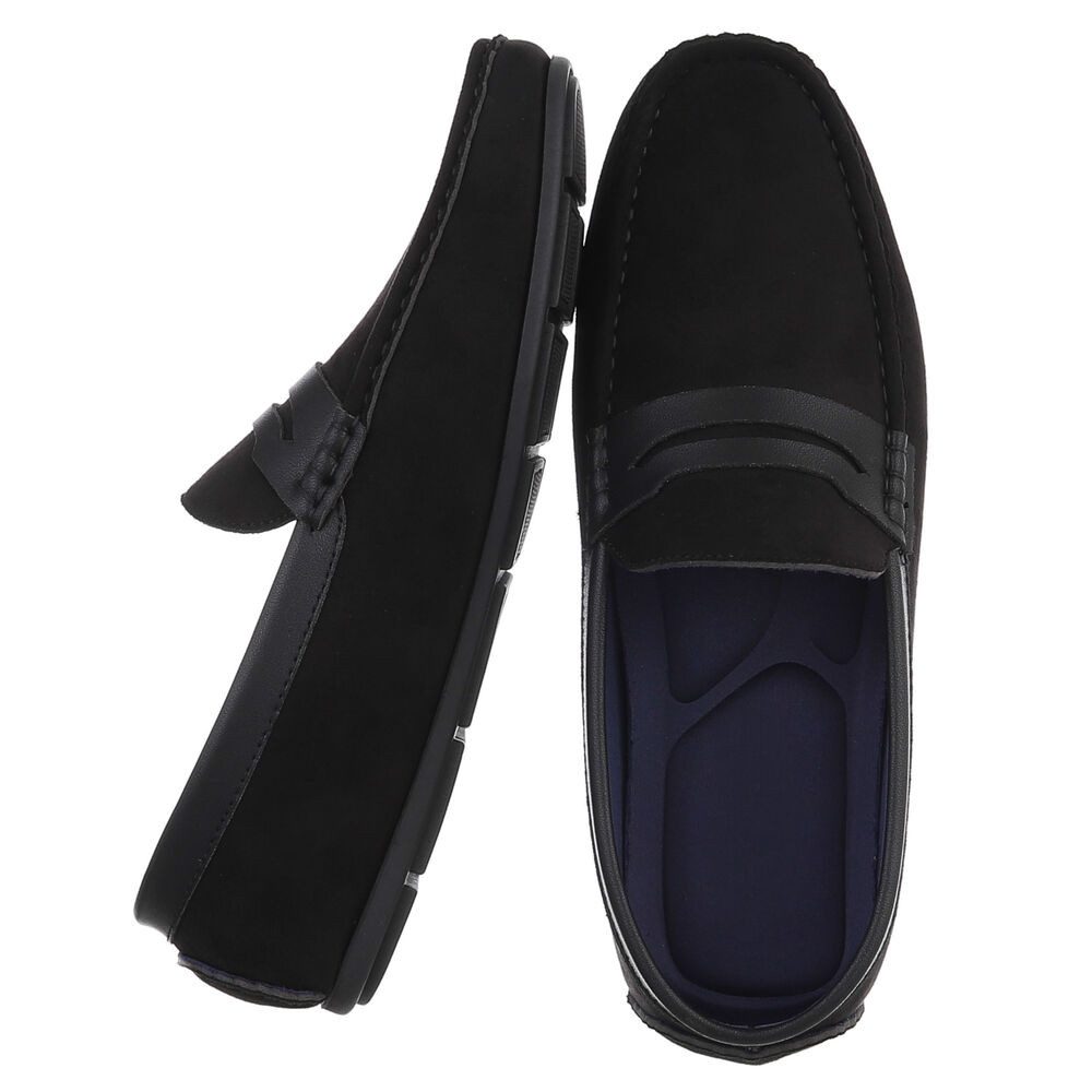 Coolwalk Herren Loafer Slipper in Veloursleder-Optik Slipper (91563782) Flach Slipper in Schwarz – Bild 2 von 5
