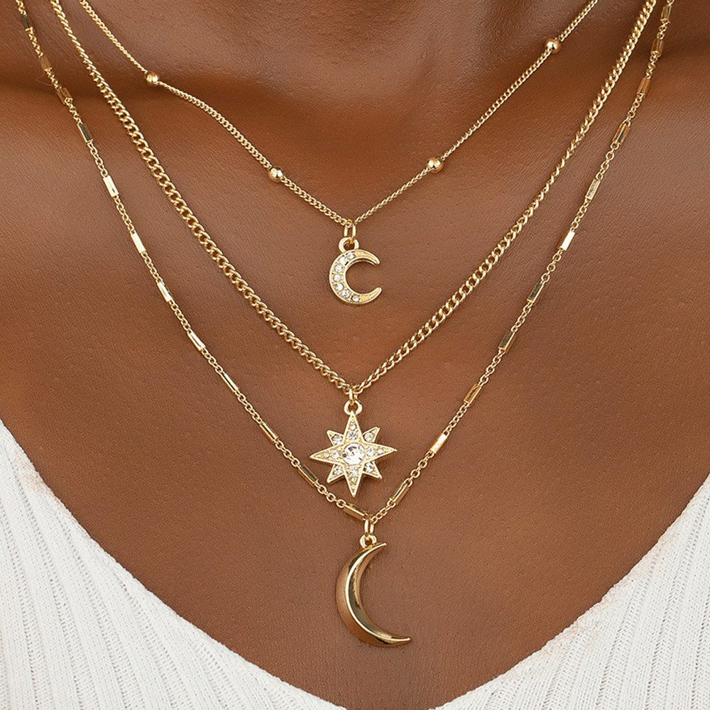 Coonoor Perlenkette Mehrreihige Halsketten für Damen,Boho günstig online kaufen