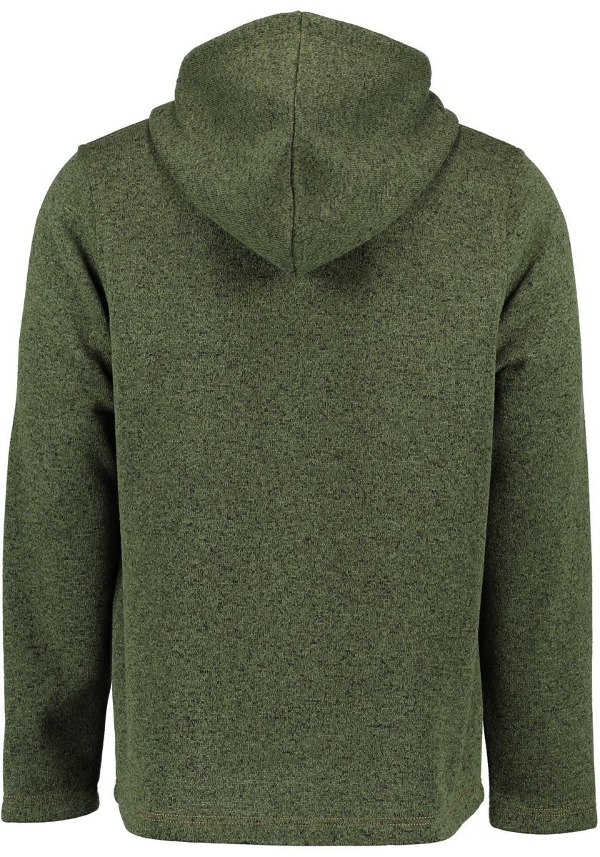 Tom Collins Strickfleecejacke Vazabi Herren Kapuzenjacke mit Hirsch-Sticker günstig online kaufen