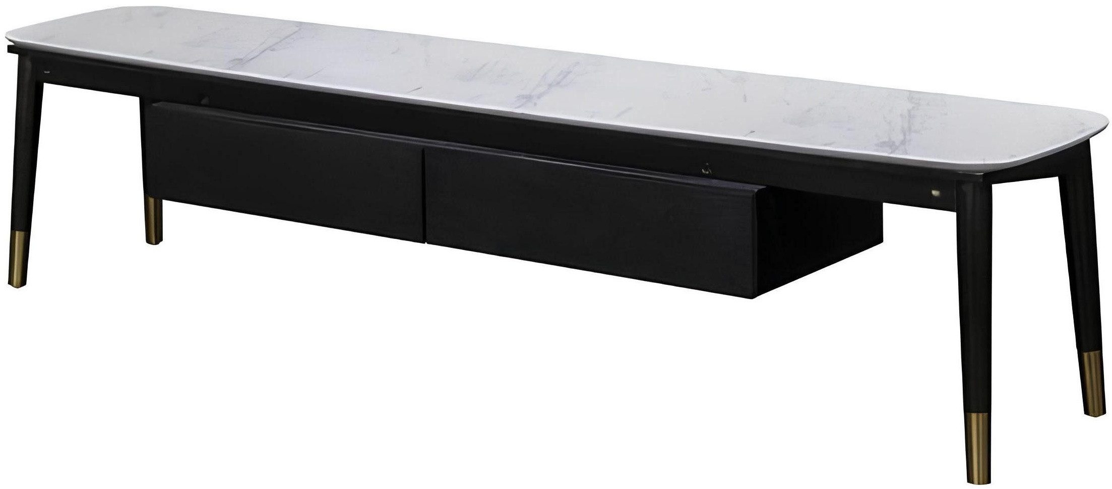 Xlmoebel Beistelltisch Eleganter Tisch aus Marmor und Metall für stilvolle Wohnräume (1-St., Couchtisch), Hergestellt in Europa
